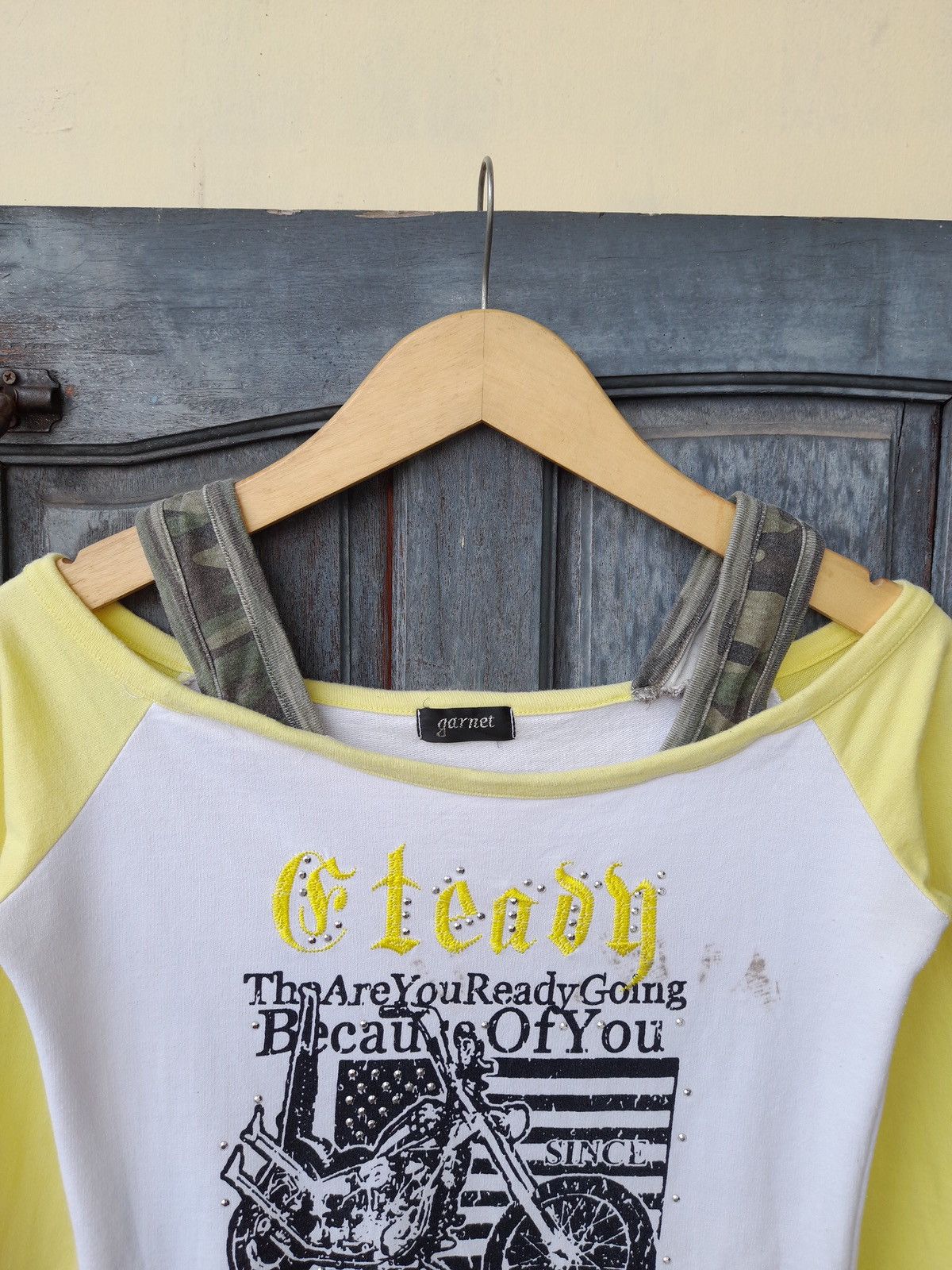 Japanese Brand Y2K Harajuku Biker Graphic Top Garnet Vintage Style Japanese Size M / US 6-8 / IT 42-44 - 2 Thumbnail