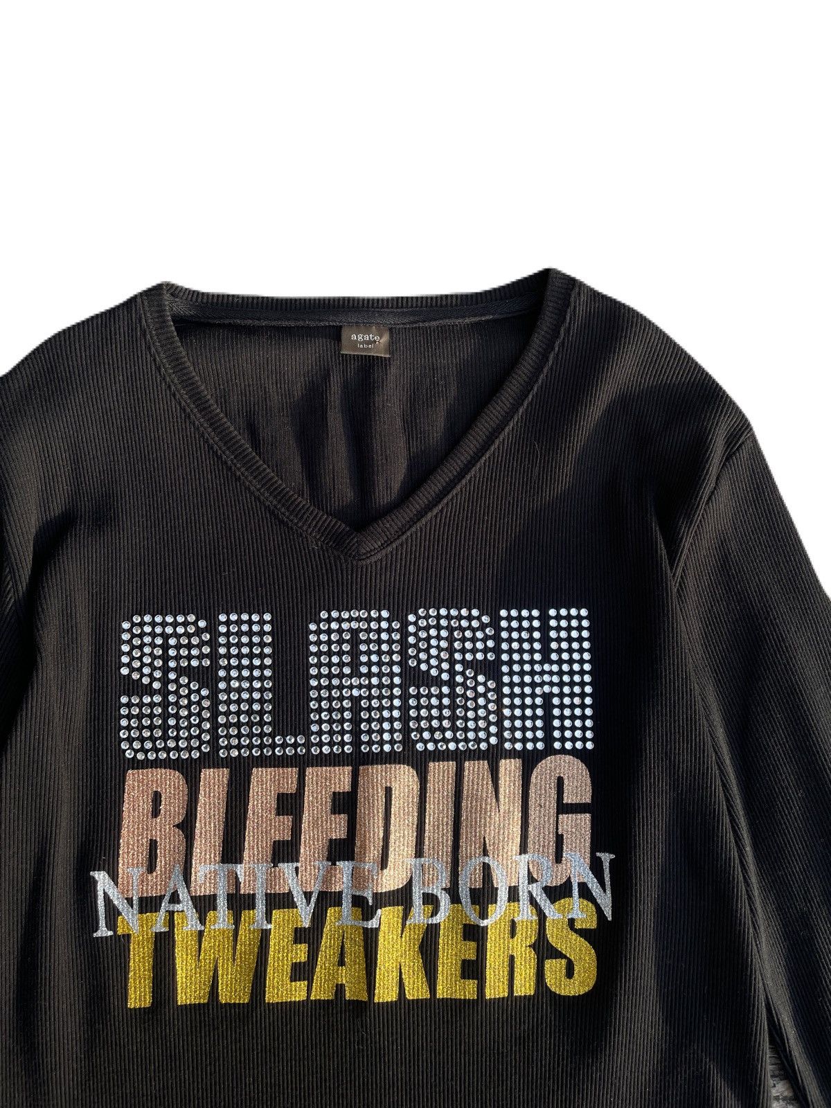 If Six Was Nine 2000s Japanese archive Glitter Poem V-neck Long Sleeve Tee Size US S / EU 44-46 / 1 - 5 Thumbnail