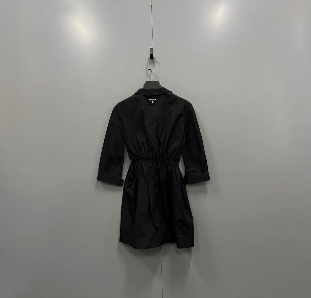 Prada Prada Black Logo Waist-tied Shirt Dress J41 Size M / US 6-8 / IT 42-44 - 2 Thumbnail