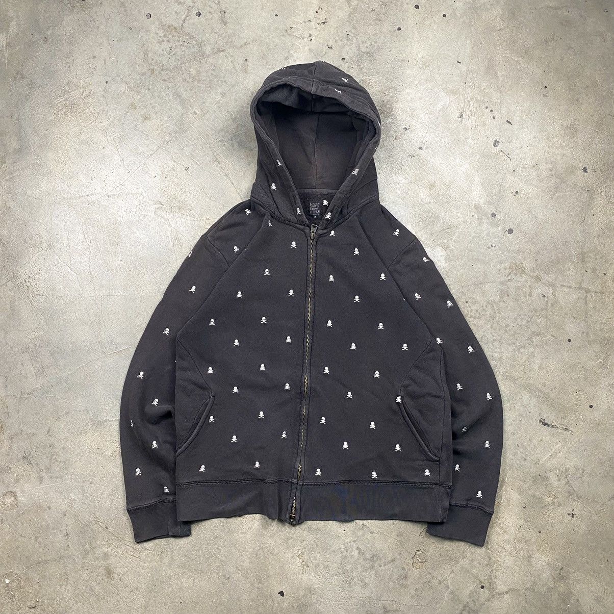 If Six Was Nine × Japanese Brand × Le Grande Bleu (L.G.B.) y2k Graniph Skull Gothic Boxy Zipped Up Size US M / EU 48-50 / 2 - 1 Thumbnail