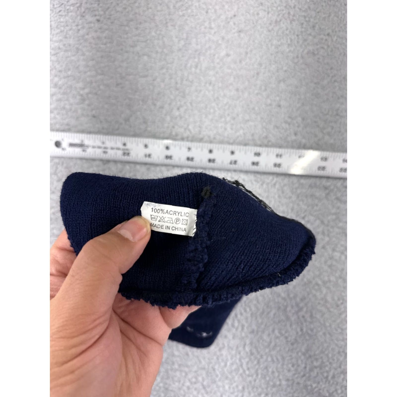 Vintage Blue Knit Beanie Hat Adult One Size Lightweight Ski Workwear Mens Size ONE SIZE - 5 Thumbnail