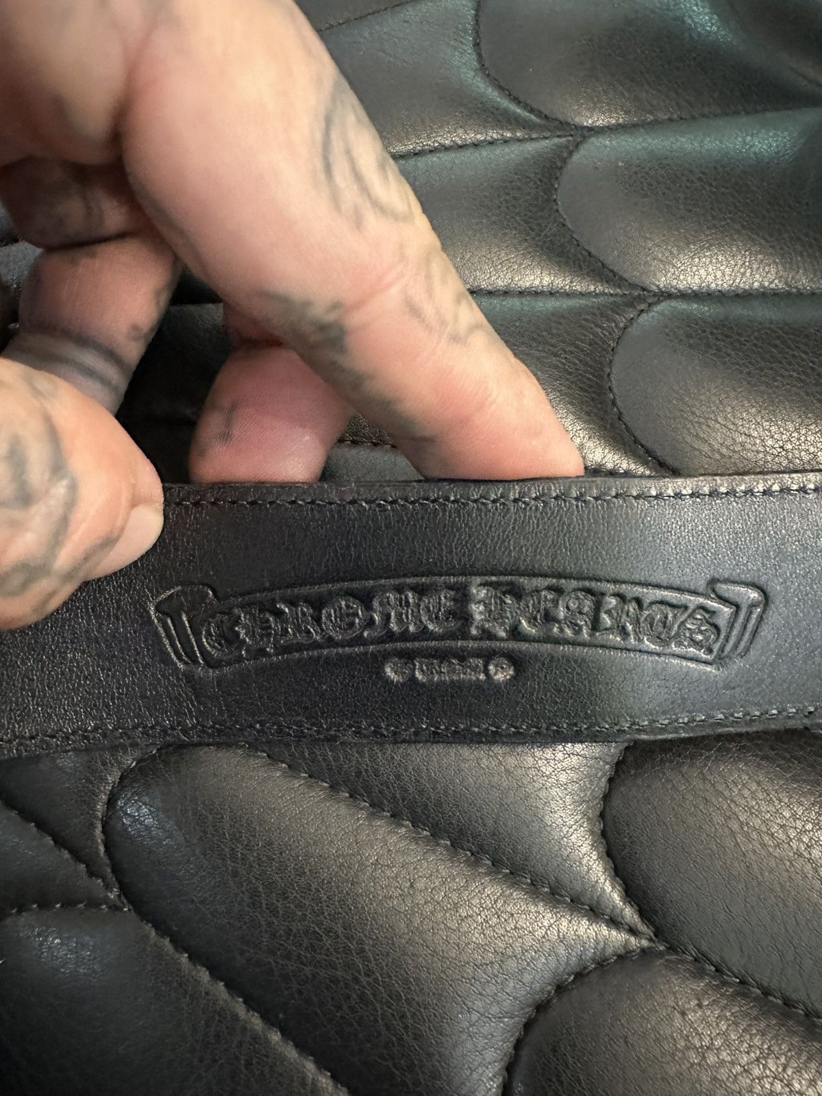 Chrome Hearts Chrome Hearts ‘ CENTRAL CEE ! BELT blue zebra Size 34 - 9 Thumbnail