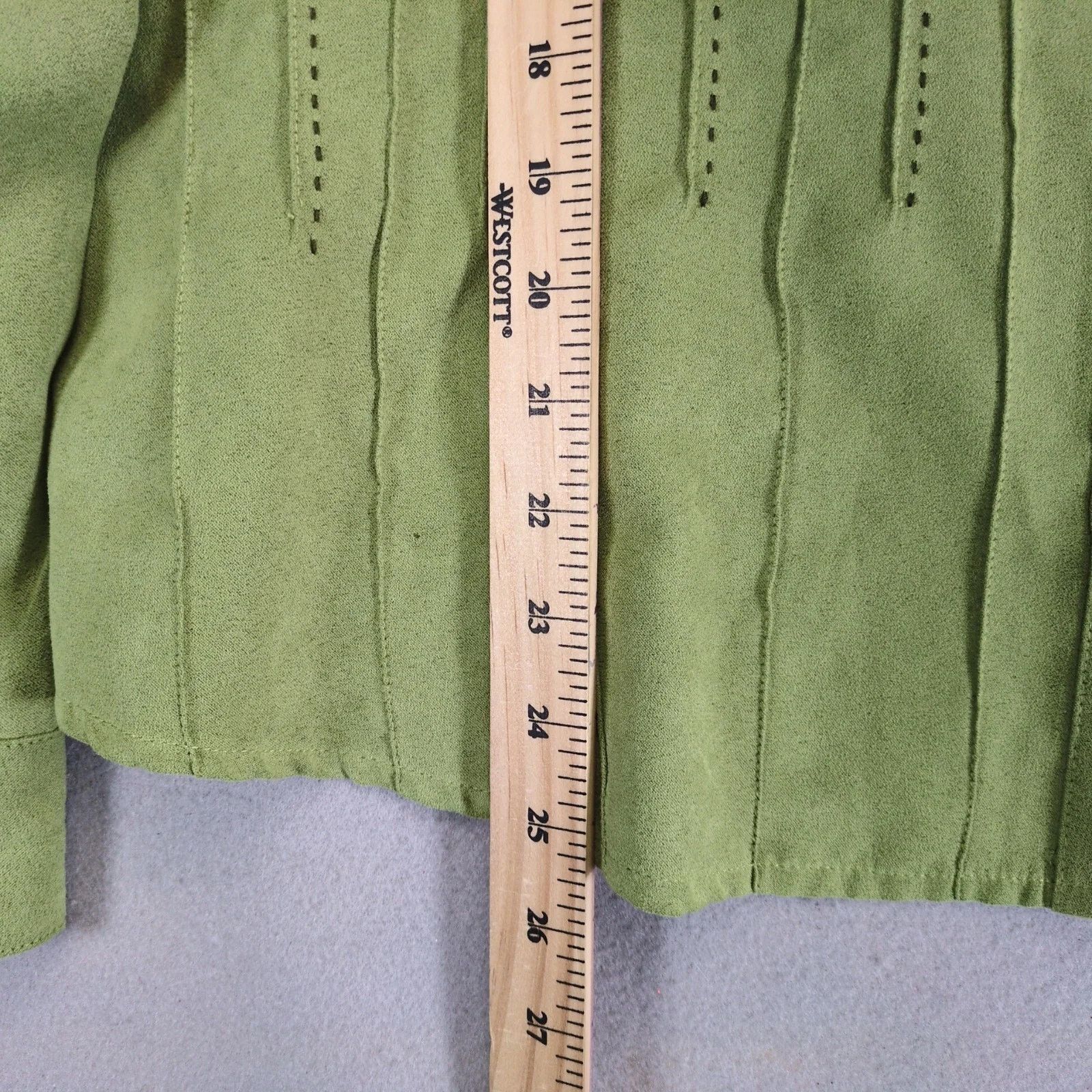 Vintage Baxter & Wells Faux Suede Button Up Shirt Pintuck Pleats XL Size XL / US 12-14 / IT 48-50 - 6 Thumbnail