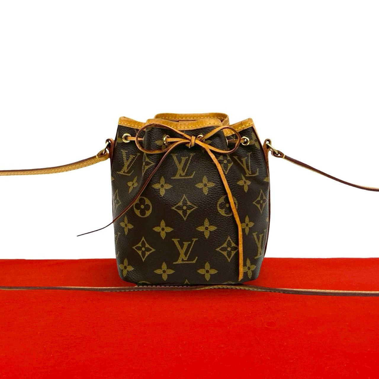 Louis Vuitton Louis Vuitton Louis Vuitton Nano Noe Monogram Leather Shoulder Bag Textile Shoulder Bag DUTY FREE for USA Size ONE SIZE - 1 Thumbnail
