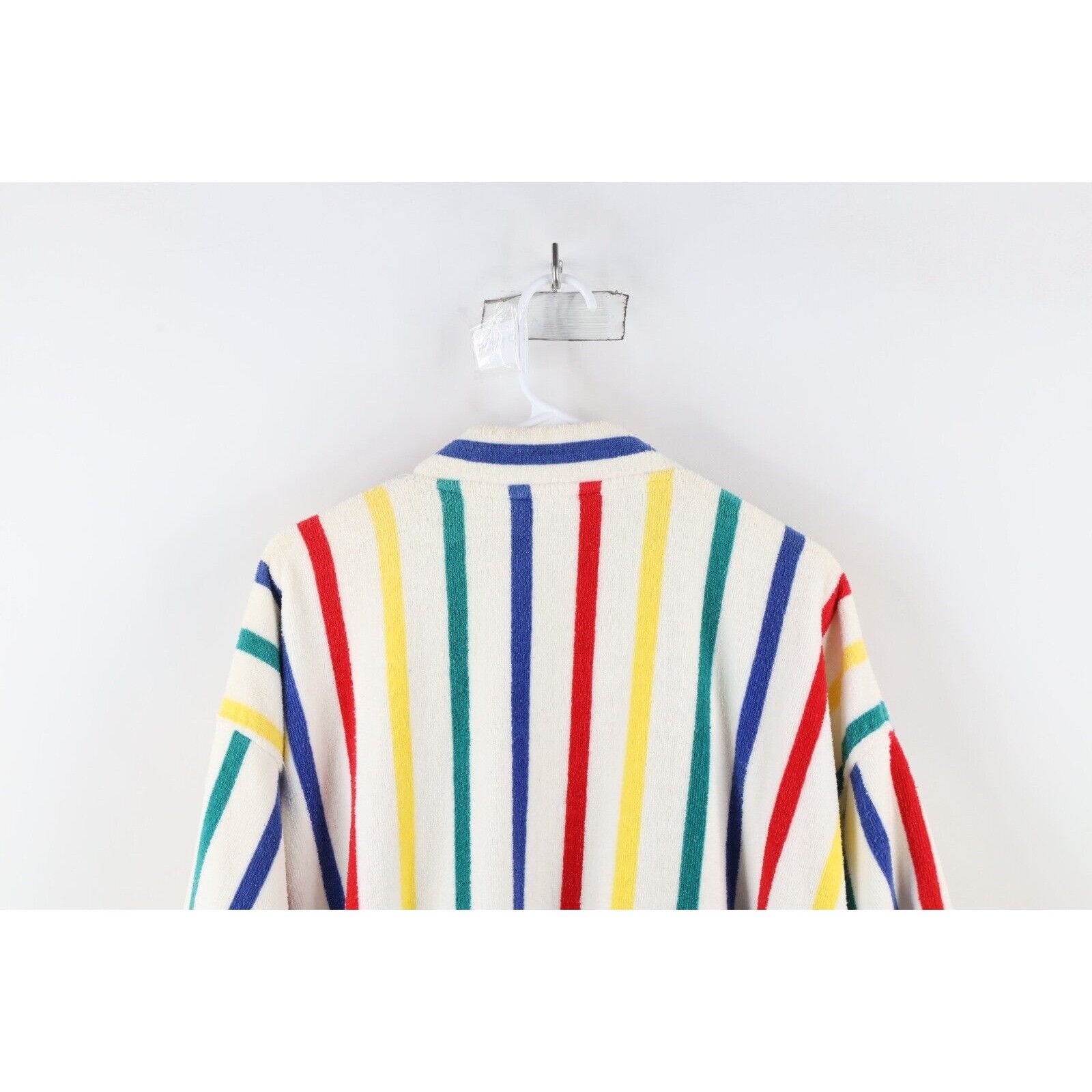 Vintage Vintage 90s Streetwear Terry Cloth Rainbow Striped Robe Size US L / EU 52-54 / 3 - 15 Thumbnail