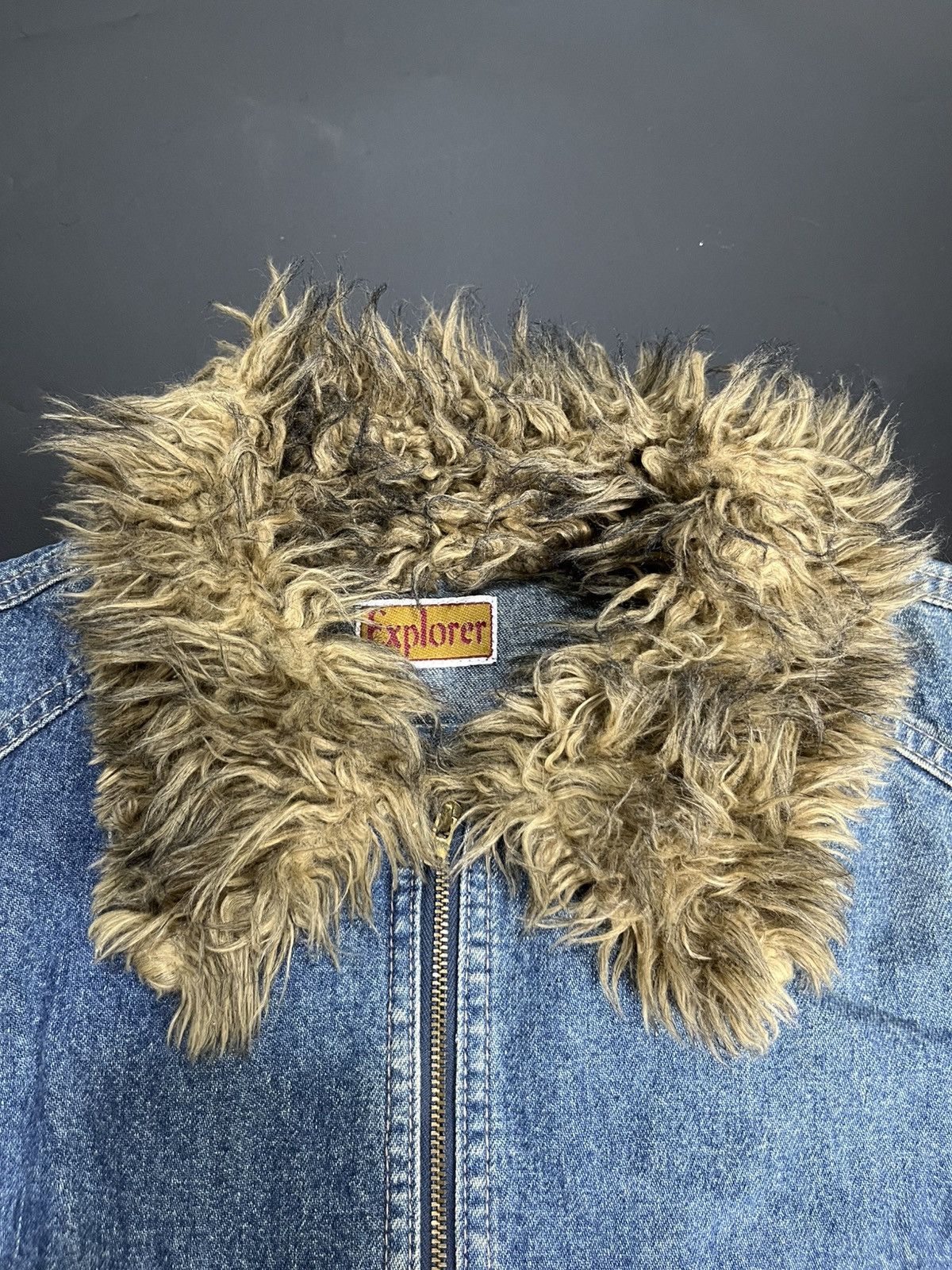 If Six Was Nine × Japanese Brand × Le Grande Bleu (L.G.B.) Japanese Fur Denim jacket gimmic zip Size US M / EU 48-50 / 2 - 5 Thumbnail