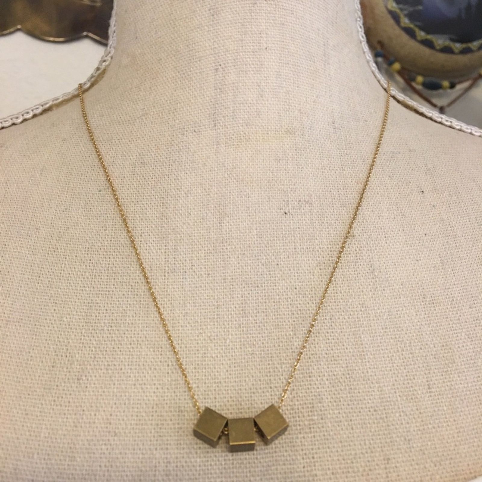 Vintage Vintage triple box sparkle rolo chain necklace Size ONE SIZE - 1 Thumbnail