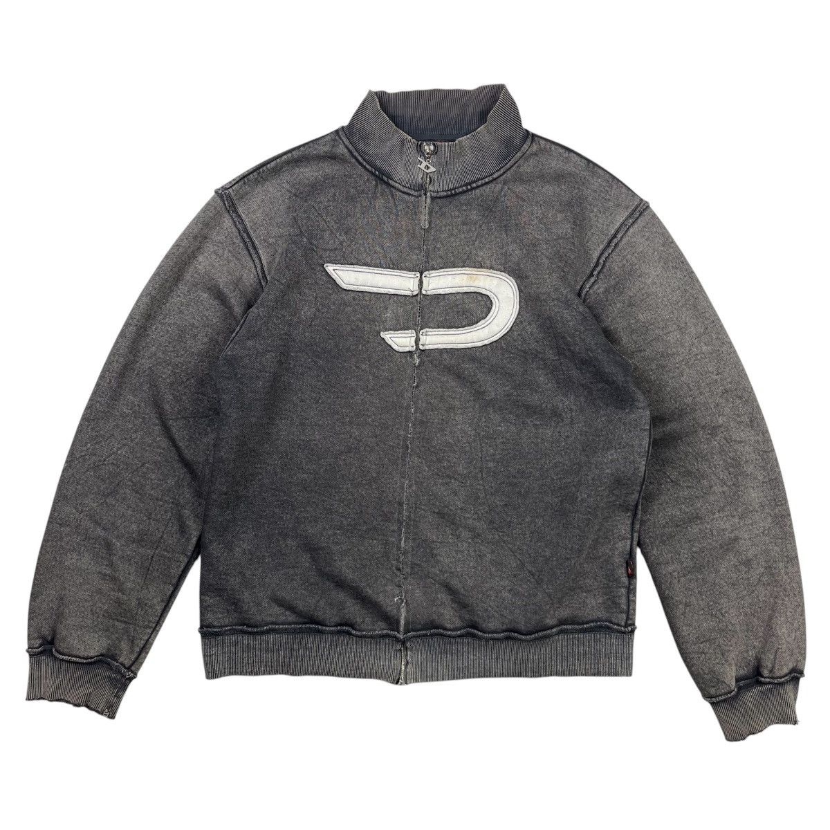 Diesel × Vintage Diesel Avant Garde Y2K Vintage Sweater Japanese Grey Size US XXL / EU 58 / 5 - 1 Thumbnail