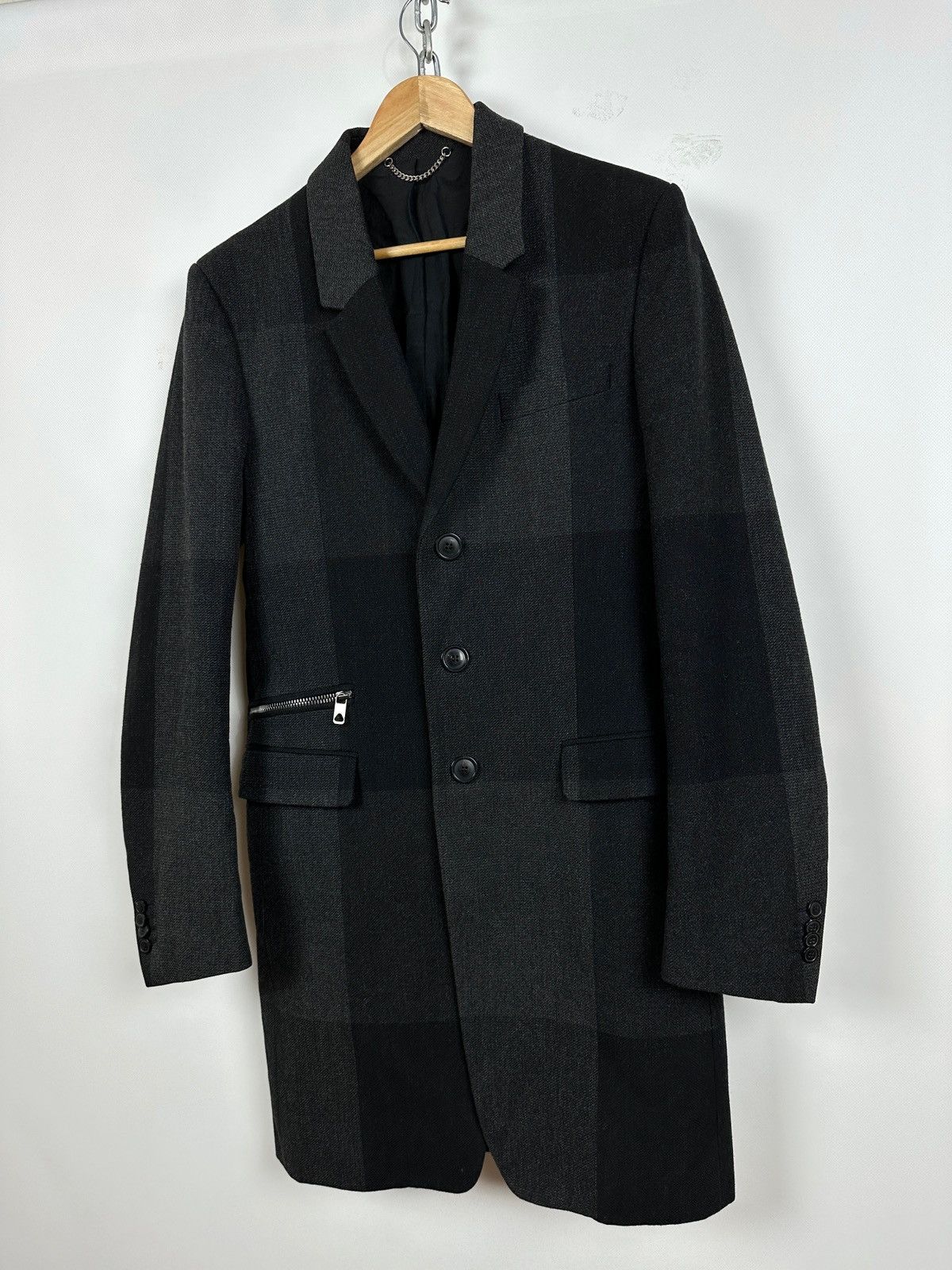 Diesel Black Gold Diesel Black Gold Wool Checkered Coat Jacket Size US M / EU 48-50 / 2 - 6 Thumbnail