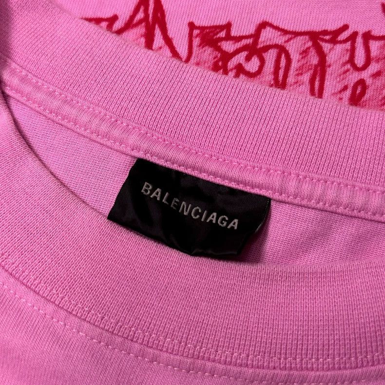 Balenciaga Balenciaga Letter printed T-shirt with round neck and shor Size XS / US 0-2 / IT 36-38 - 7 Thumbnail