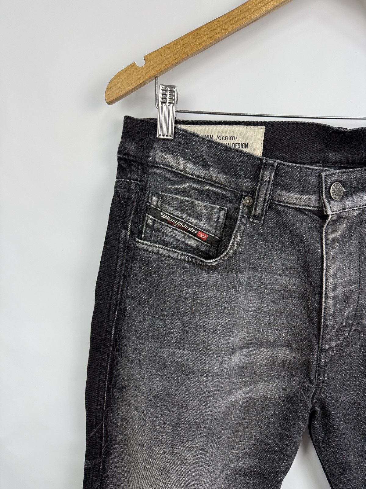 Diesel 🇺🇸 Diesel D-Strukt Slim 009HY Stretch Jeans Punk Opium Style Size US 33 - 12 Thumbnail