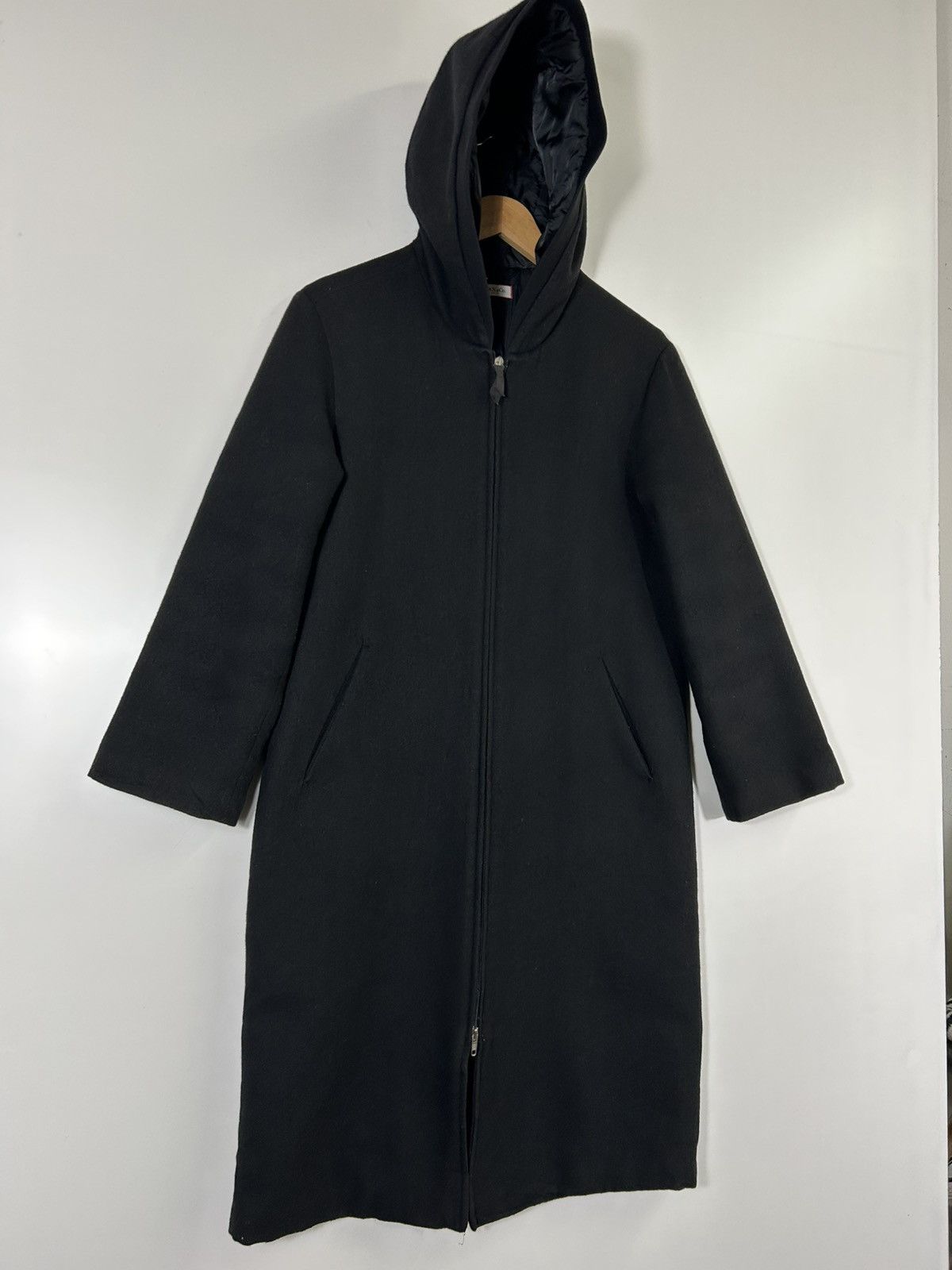MAX&Co. Max & Co by Max Mara Wool Hoodie Zipper Long Jacket Size XS / US 0-2 / IT 36-38 - 2 Thumbnail