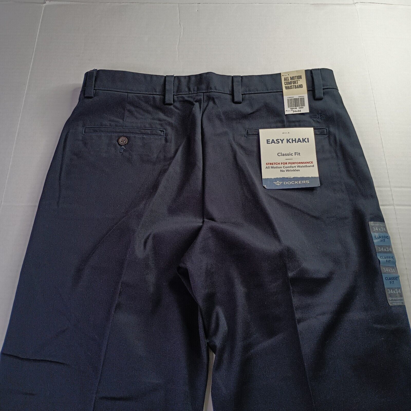 Dockers Dockers Easy Khakis Pants Men's 34x34 Black Classic Fit Size US 34 / EU 50 - 8 Thumbnail