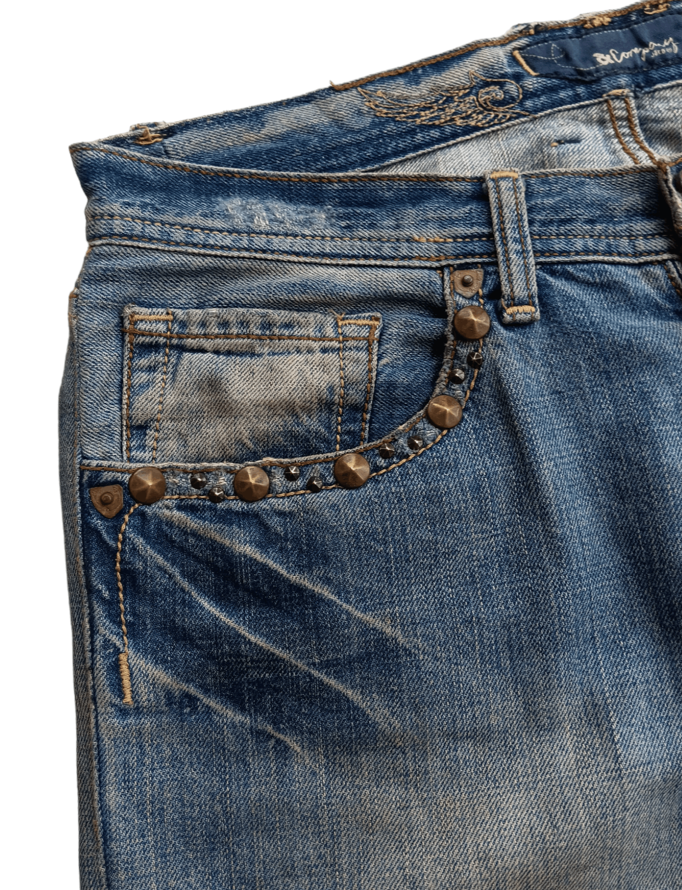 Japanese Brand J&COMPANY CROSS PATCH EMBROIDERY DENIM BOOTCUT Size US 33 - 9 Thumbnail