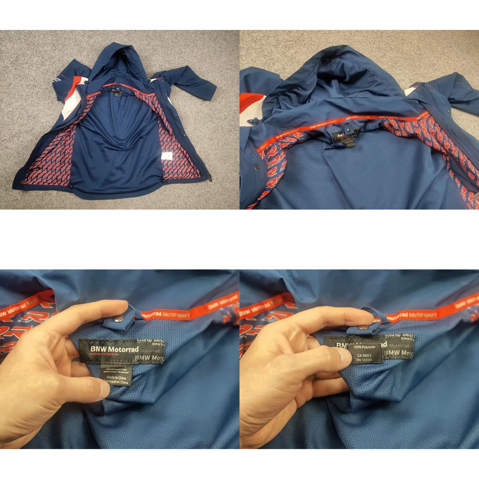 BMW BMW Motorrad Motorsport Racing Blue Logo Hooded Jacket Team Track Windbreaker Mens S Blue Logo Racing Size US S / EU 44-46 / 1 - 9 Thumbnail