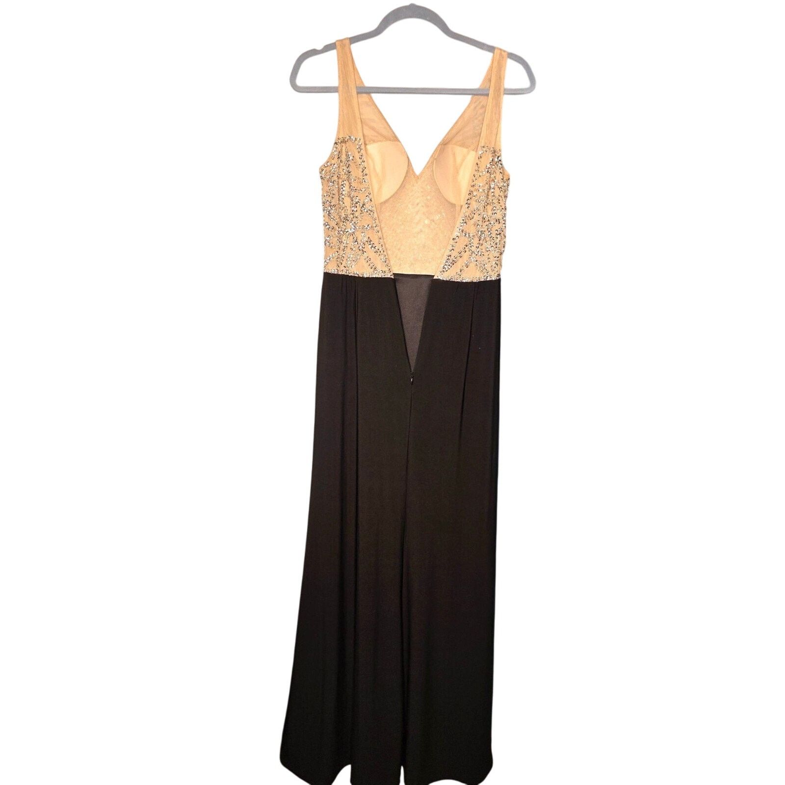 Adrianna Papell Adrianna Papell Beaded Gown V-Neck Sleeveless Dress Size 6 Size M / US 6-8 / IT 42-44 - 3 Thumbnail