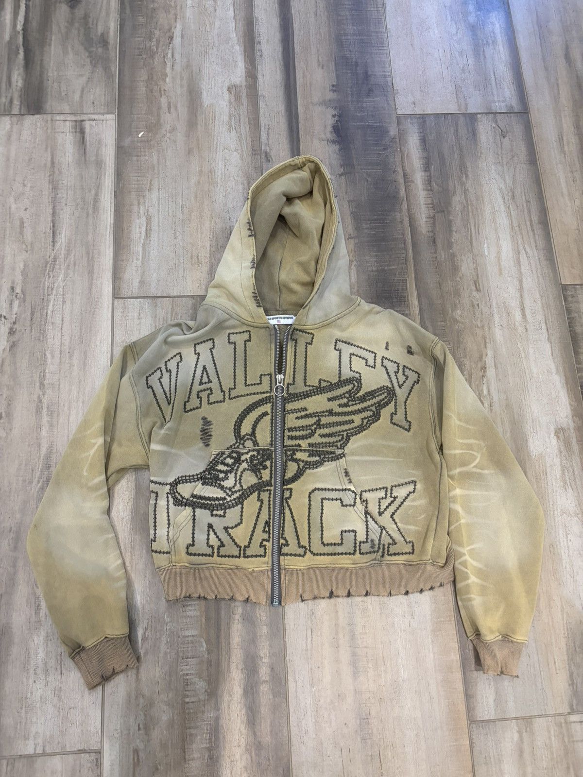Vale Vale Tan Zip-Up Hoodie Small Size US S / EU 44-46 / 1 - 1 Thumbnail