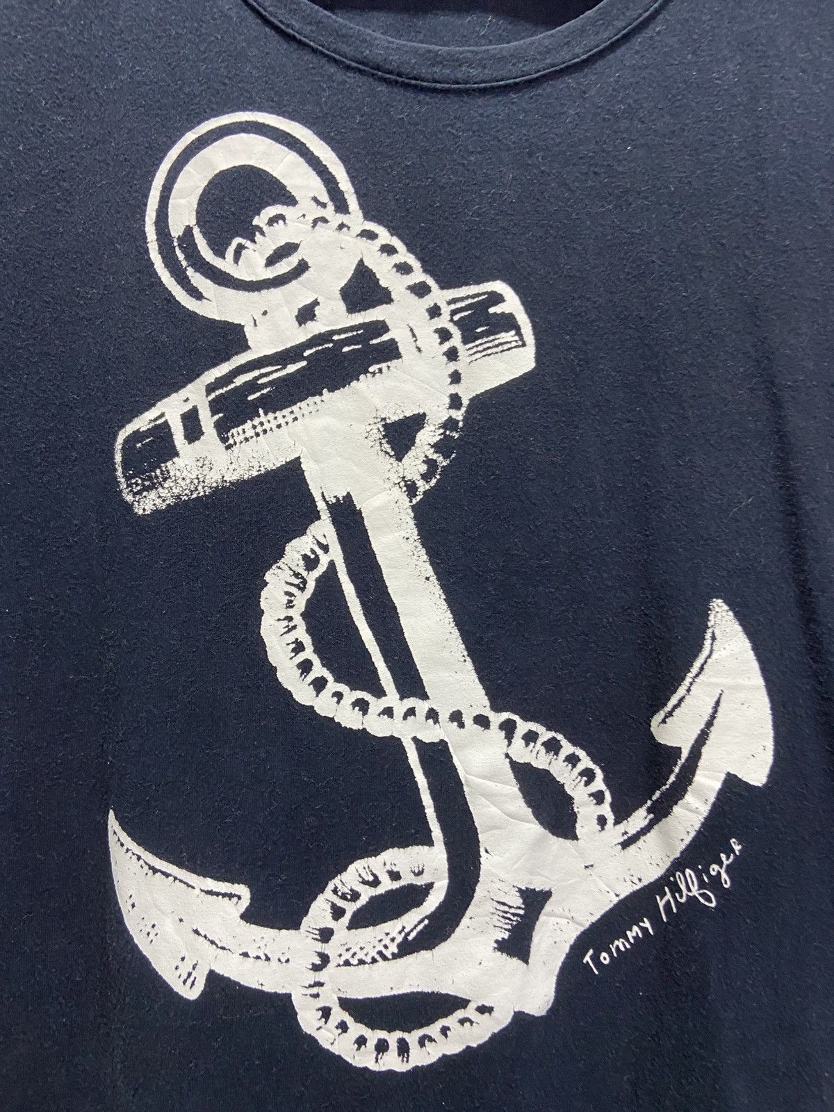 Tommy Hilfiger Tommy Hilfiger Bold Anchor Logo T shirt Size L / US 10 / IT 46 - 3 Thumbnail