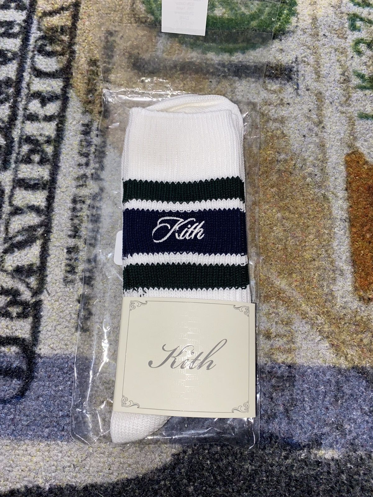 Kith Kith Calf Stripe Relaxed Crew Socks Size ONE SIZE - 1 Thumbnail