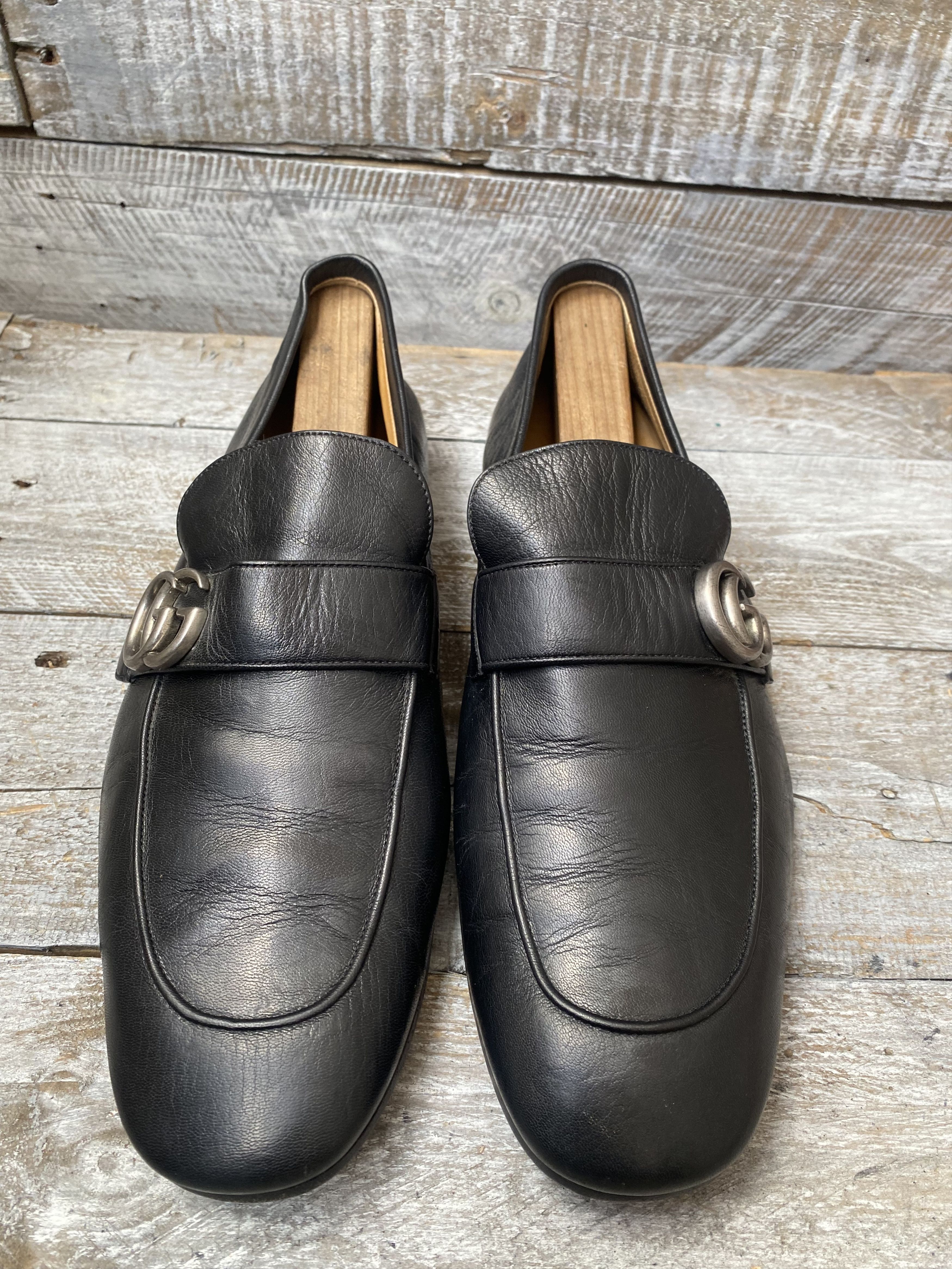 Gucci Gucci GG logo loafer horsebit black leather loafer uk 10 Size US 11 / EU 44 - 3 Thumbnail