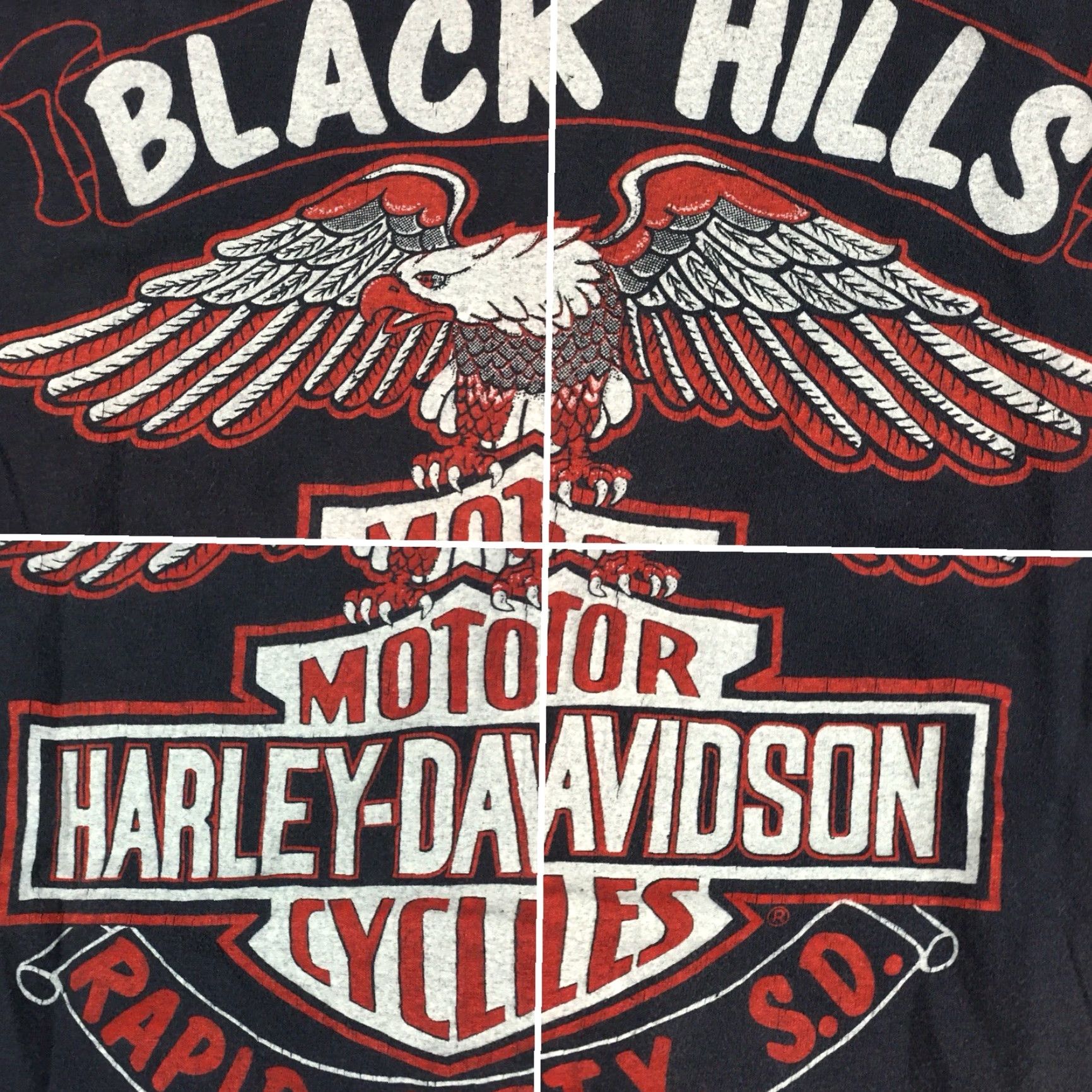 Hanes VINTAGE Harley Davidson Motorcycles T Shirt Black Hills Rally ’87 XL Men Hanes 100% Cotton Graphic Tee Short Sleeve Black 1980s Size US XL / EU 56 / 4 - 7 Thumbnail