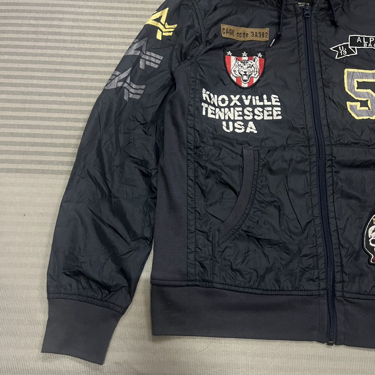 Alpha Industries Alpha Industries Navy Blue Hooded Light Jacket Size M Size US M / EU 48-50 / 2 - 6 Thumbnail