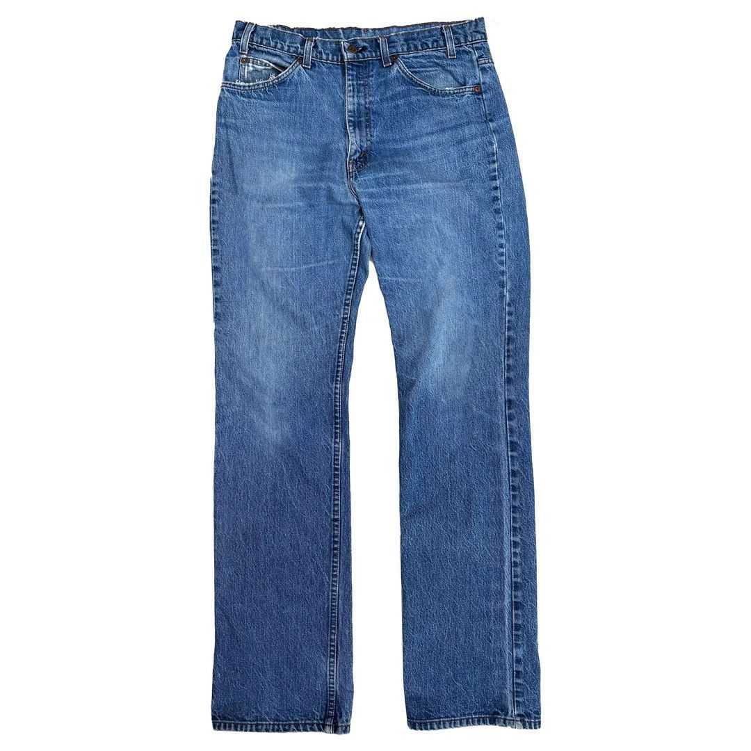 Levi's × Vintage Levi’s 517 1980 80s Vintage W34 Orange Tab Blue Denim Jeans Size US 34 / EU 50 - 2 Thumbnail