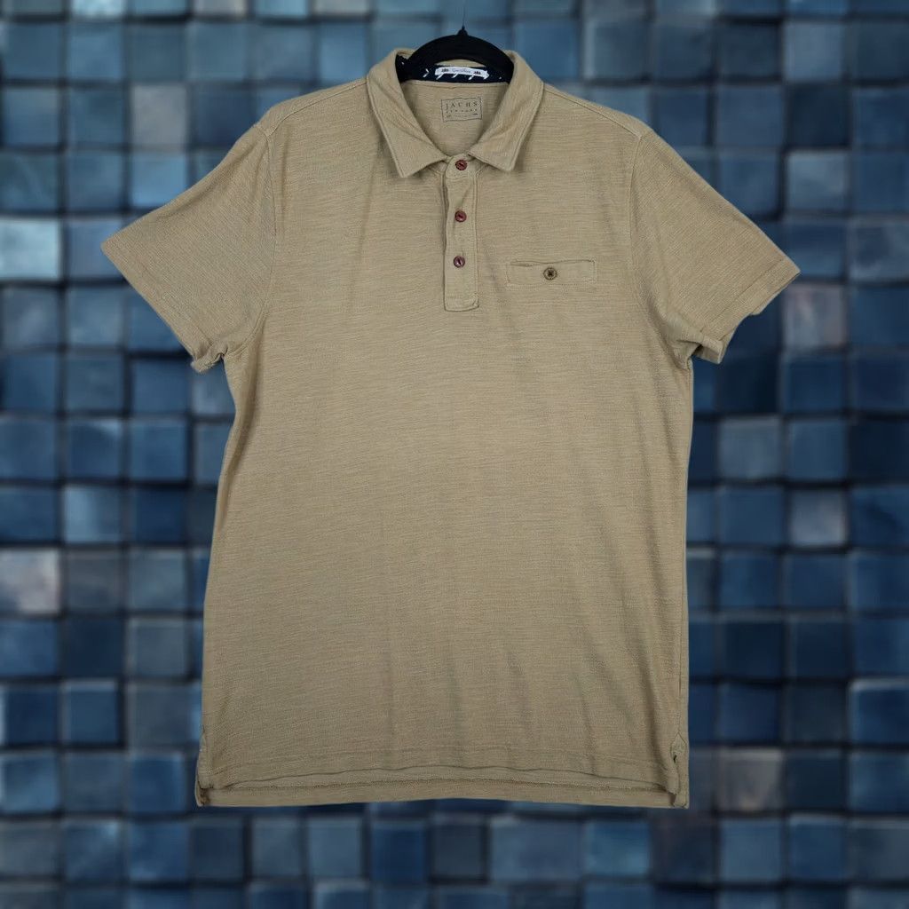 Sea New York New York Men's Polo Shirt Tan 1/4 Button Short Sleeve Size L Comfort Cotton Polyester Regular Fit Logo Sports Shirt Size US L / EU 52-54 / 3 - 1 Thumbnail