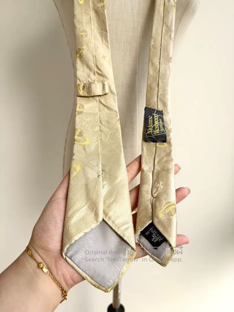 Vivienne Westwood Vivienne Westwood Golden Yellow Saturn Planet Tie with Sta Size ONE SIZE - 5 Thumbnail