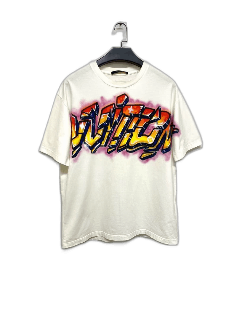 Lv Graffiti Short Sleeve T-Shirt-2507