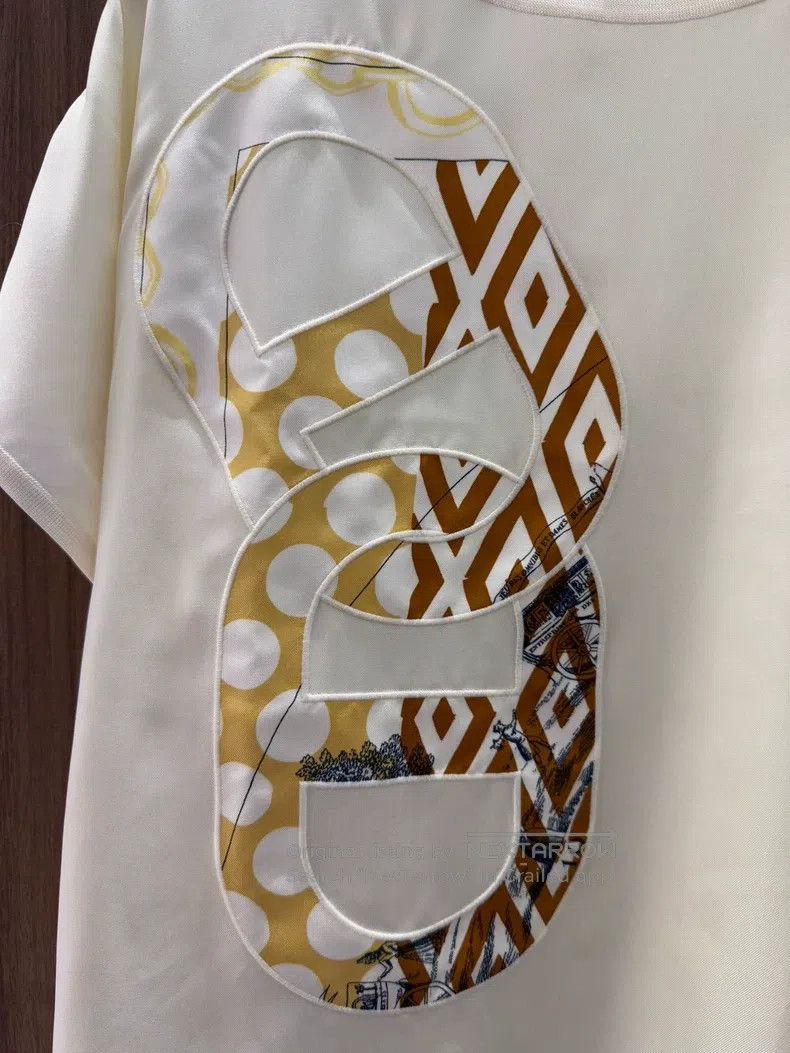 Hermes Hermes Satin cream white silk short-sleeve Size XS / US 0-2 / IT 36-38 - 3 Thumbnail