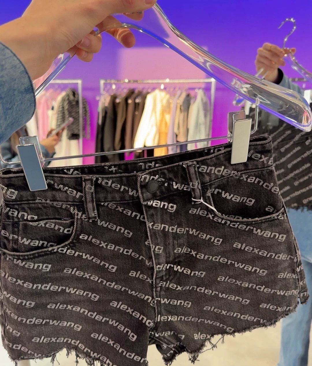 Alexander Wang Alexander Wang Classic Printed Denim Shorts Size 25" / US 0 / IT 36 - 1 Thumbnail