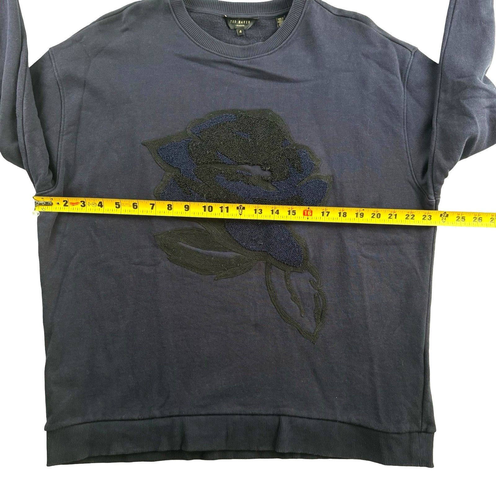 Ted Baker Ted Baker 100% Cotton Embroidered Crew Neck Sweatshirt Blue Size US XL / EU 56 / 4 - 6 Thumbnail