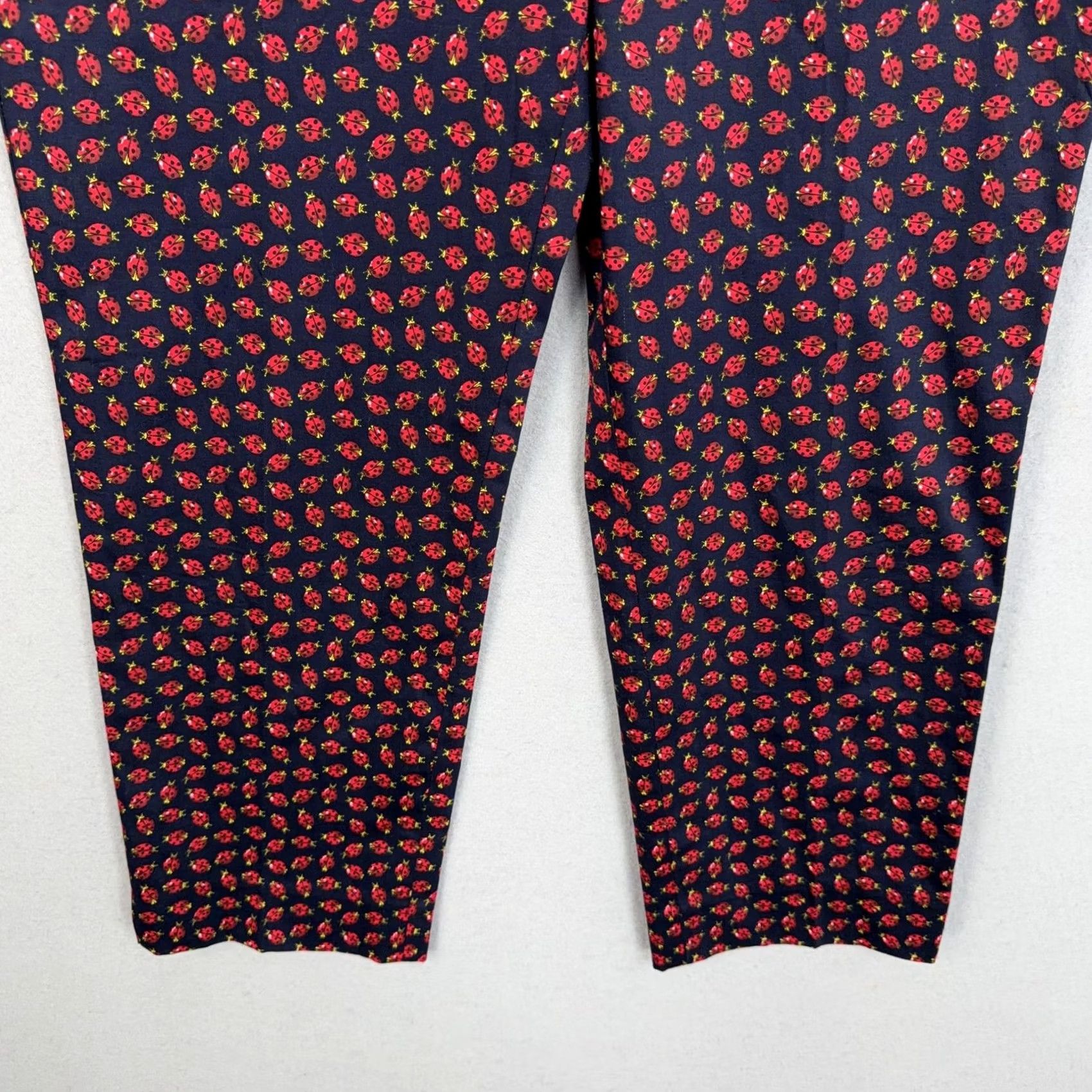 Talbots Talbots Pants Womens 8 Blue Ladybug Print Ankle Straight Cotton Stretch Casual Business Womens Boys? Size 30" / US 8 / IT 44 - 3 Thumbnail