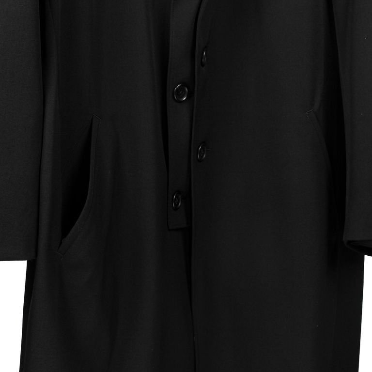Yohji Yamamoto Yohji Yamamoto Homme Gabardine Left Double Spare Stand Coat Size US S / EU 44-46 / 1 - 21 Thumbnail