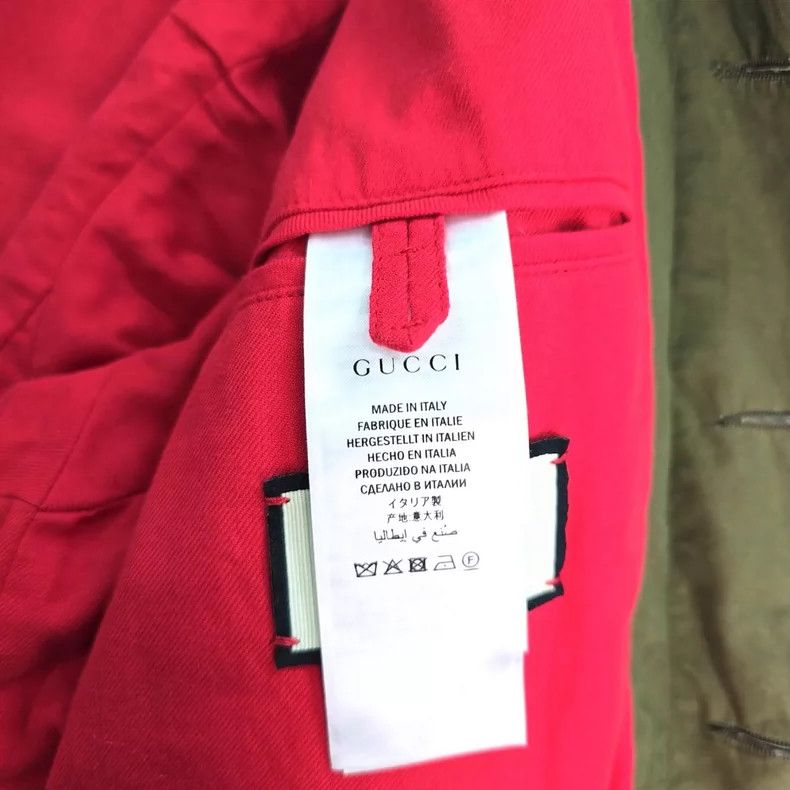 Gucci Gucci SizeOS Flying dragon logo embroidered military jacket Size US M / EU 48-50 / 2 - 4 Thumbnail