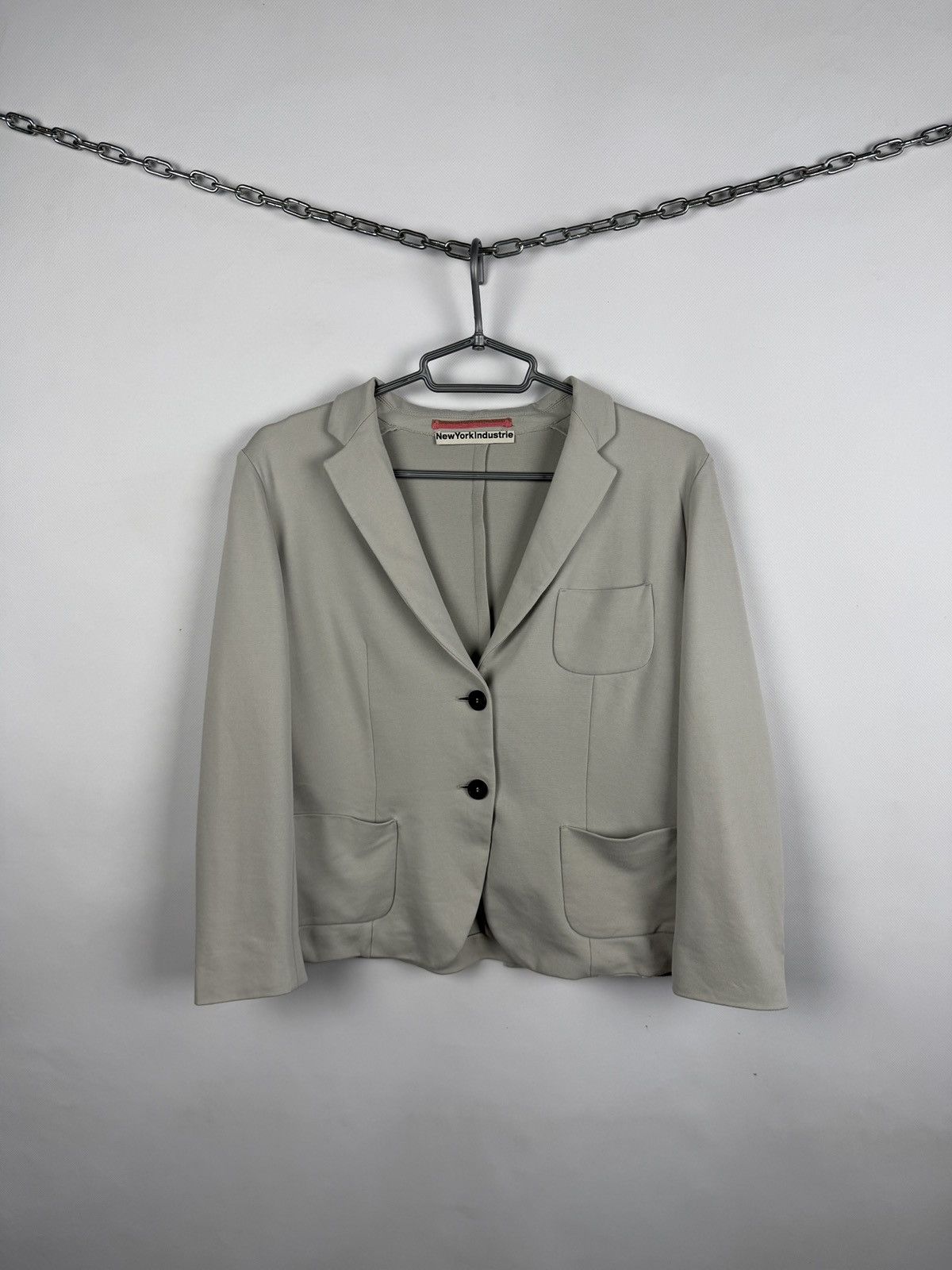NEWYORKINDUSTRIE New York Industries Cream Two Button Blazer Italy Size 48 Size XL / US 12-14 / IT 48-50 - 1 Thumbnail