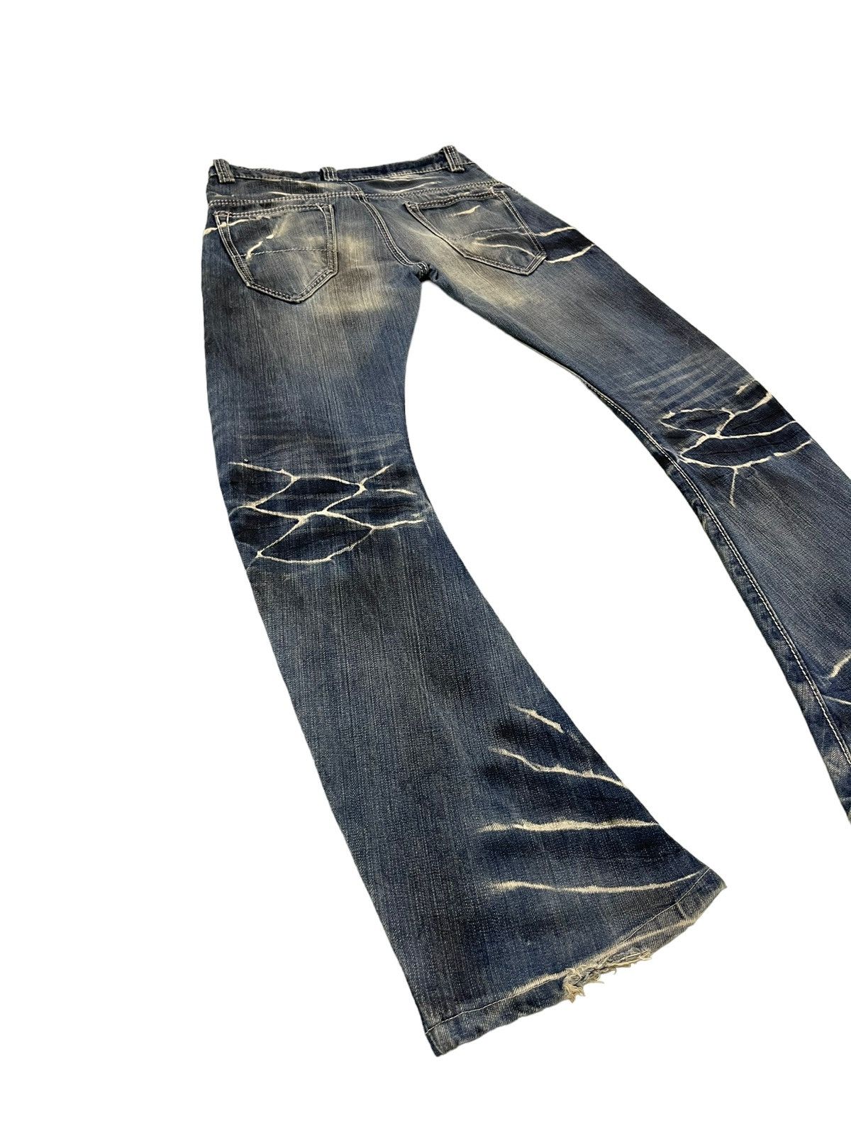 BUFFALO BOBS Flare Jeans Johnny Wolf Curv Leg Distress Low Rise Slim 8🟦1 Size US 30 / EU 46 - 12 Thumbnail