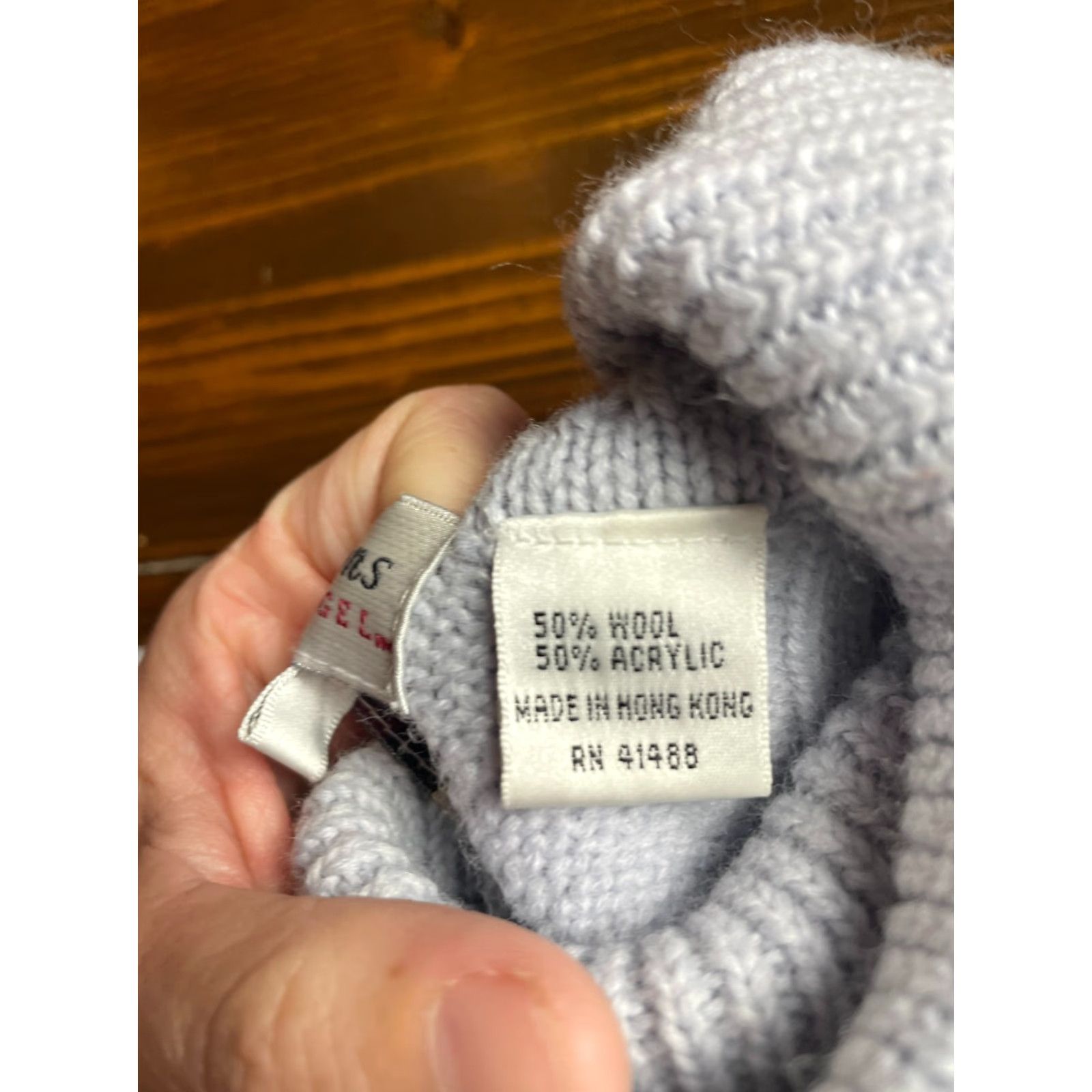 Vintage VINTAGE Spiegel Sweater Women's Size Medium Blue Wool Blend 3/4 Sleeve Turtleneck Pullover Size M / US 6-8 / IT 42-44 - 6 Thumbnail