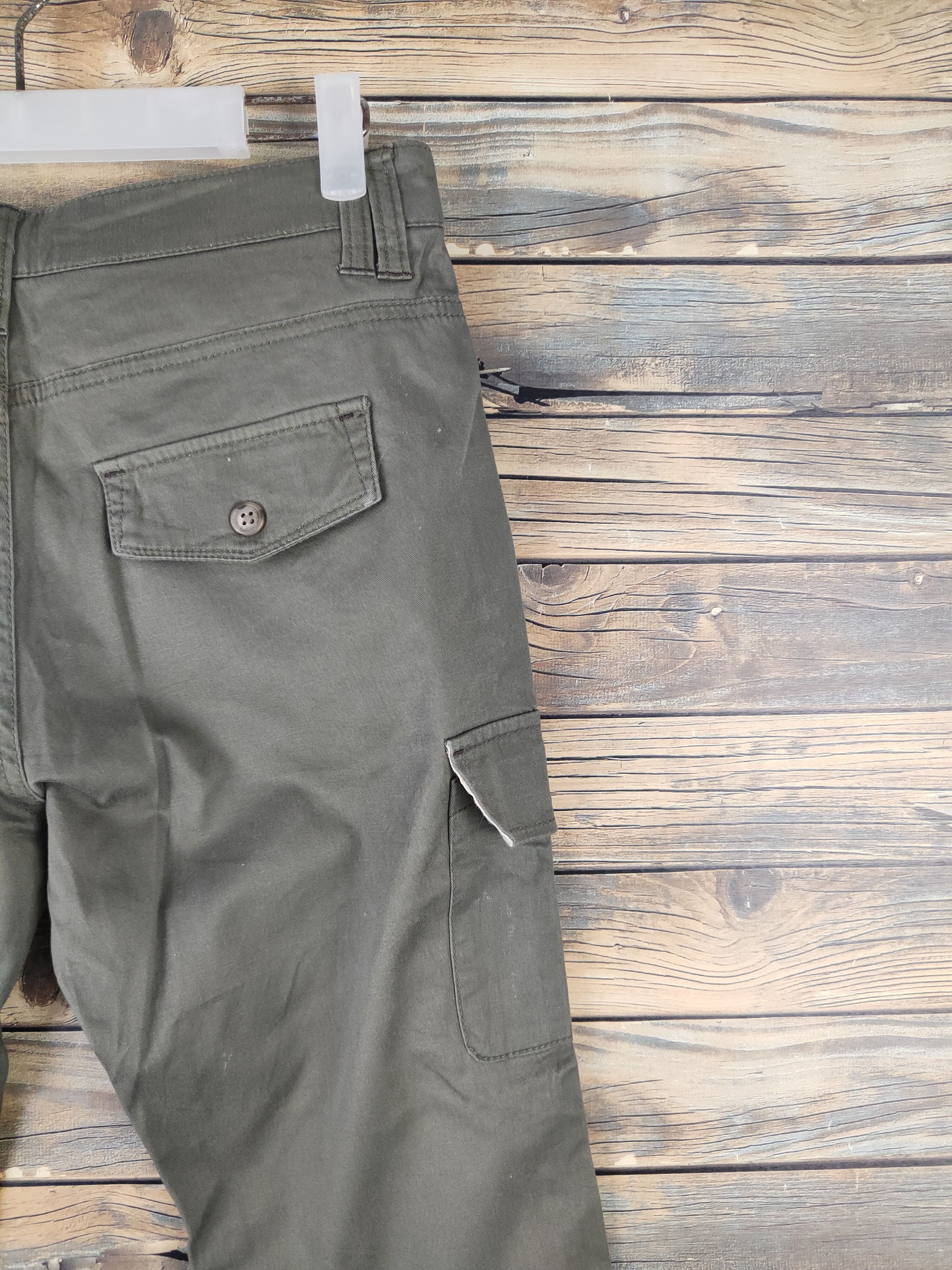 Japanese Brand DL Japanese Brand Olive Multipocket Cargo Pants #1493 Size 28" / US 6 / IT 42 - 10 Thumbnail