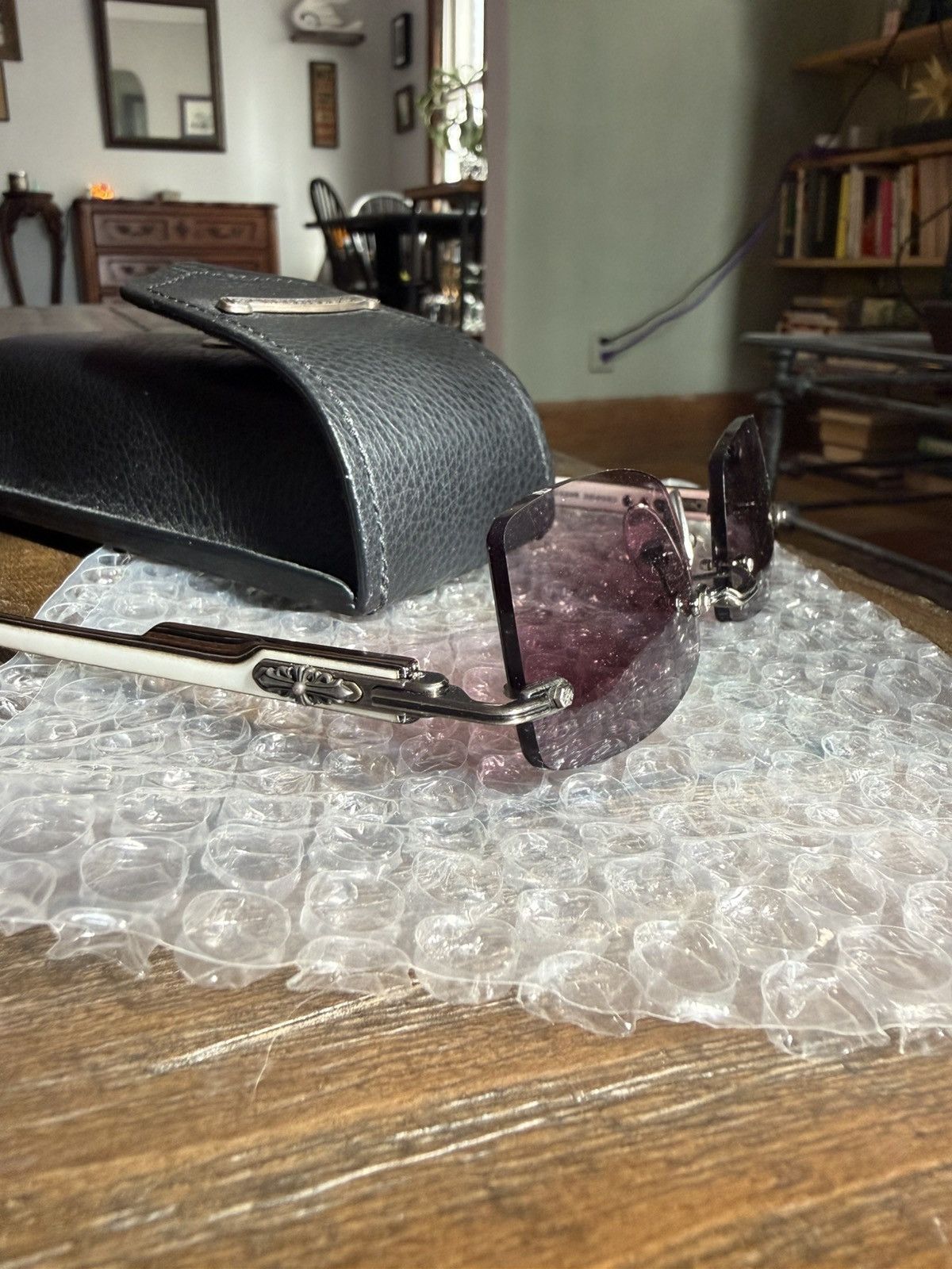 Chrome Hearts Deep II ebony frames (white/purp) Size ONE SIZE - 10 Thumbnail