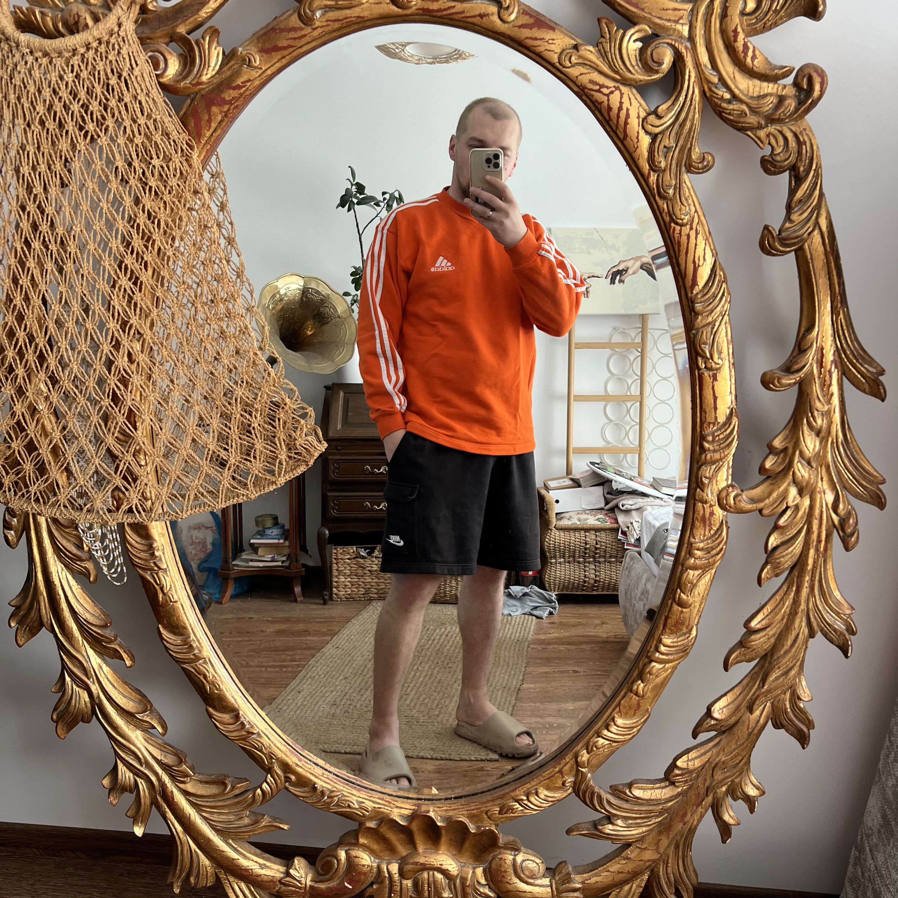 Adidas Womens Adidas sweatshirt Orange vintage streetwear y2k Size US M / EU 48-50 / 2 - 4 Thumbnail