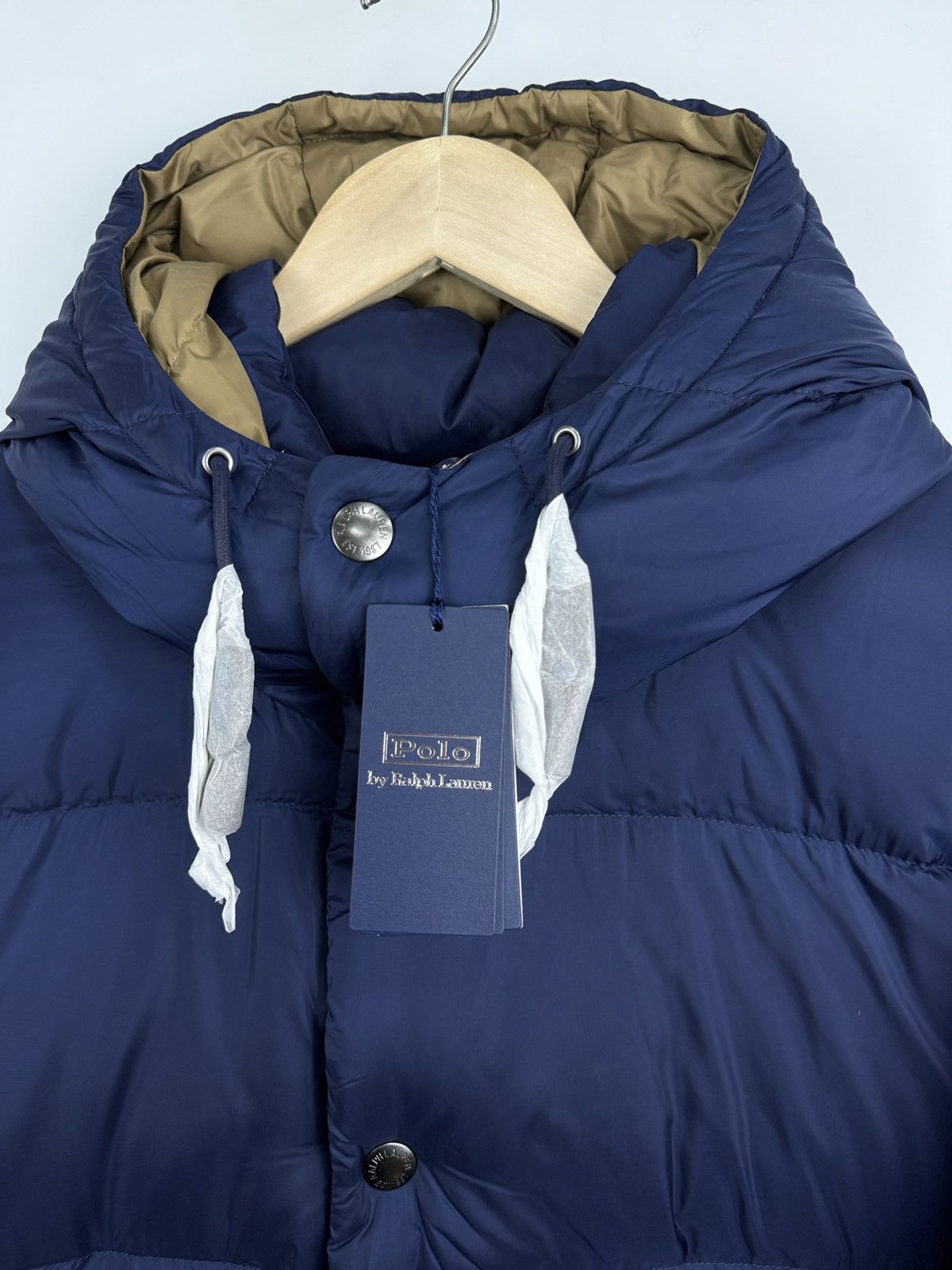 Polo Ralph Lauren 🇺🇸❗️NEW Ralph Lauren Hooded Down Puffer OWR 8/15 NAVY RAINER J Size US XXL / EU 58 / 5 - 6 Thumbnail