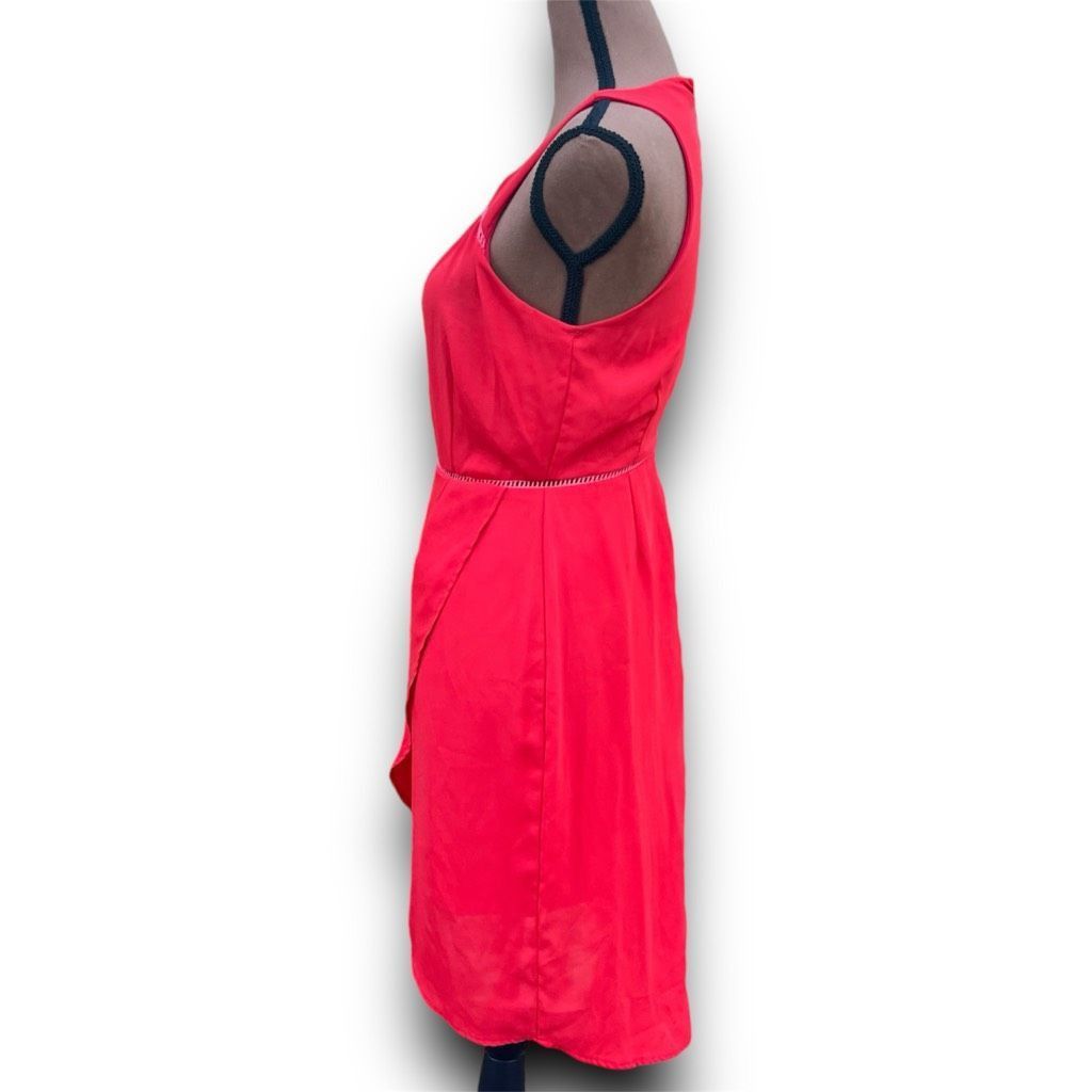 Other Sienna Sky Vibrant Red Dress Eyelet Details Throughout Bodic Size S / US 4 / IT 40 - 2 Thumbnail