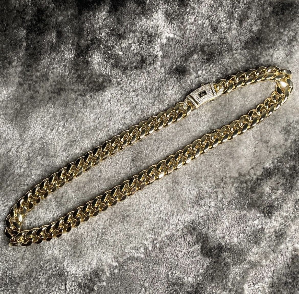 Other 14k Gold Plated Cuban Chain with 5Acz Iced Out Diamond Clasp Size ONE SIZE - 4 Thumbnail