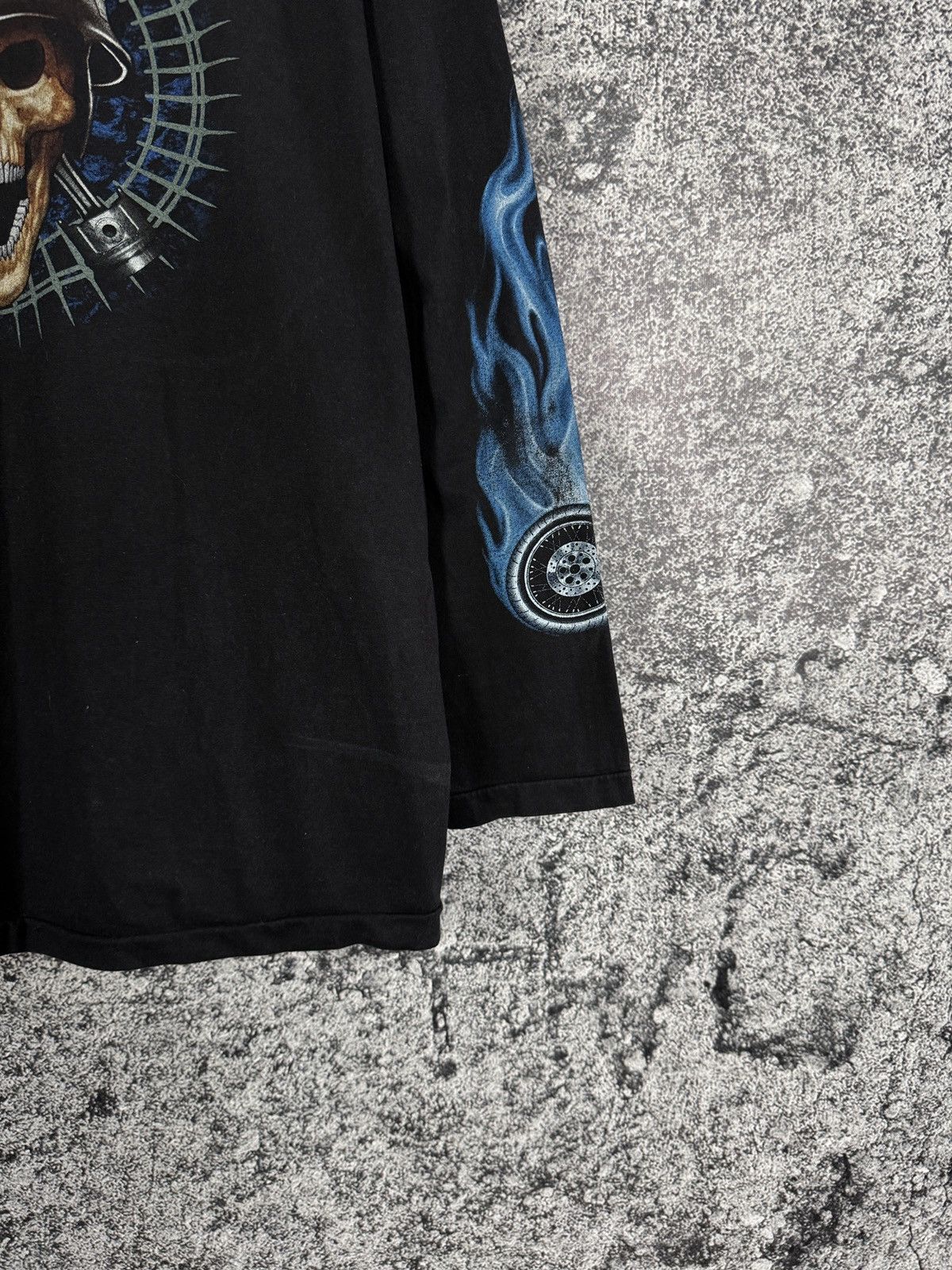 Vintage Rock Eagle Long Sleeve Tee Vintage Skeleton Motorcycle XL Size US XL / EU 56 / 4 - 12 Thumbnail