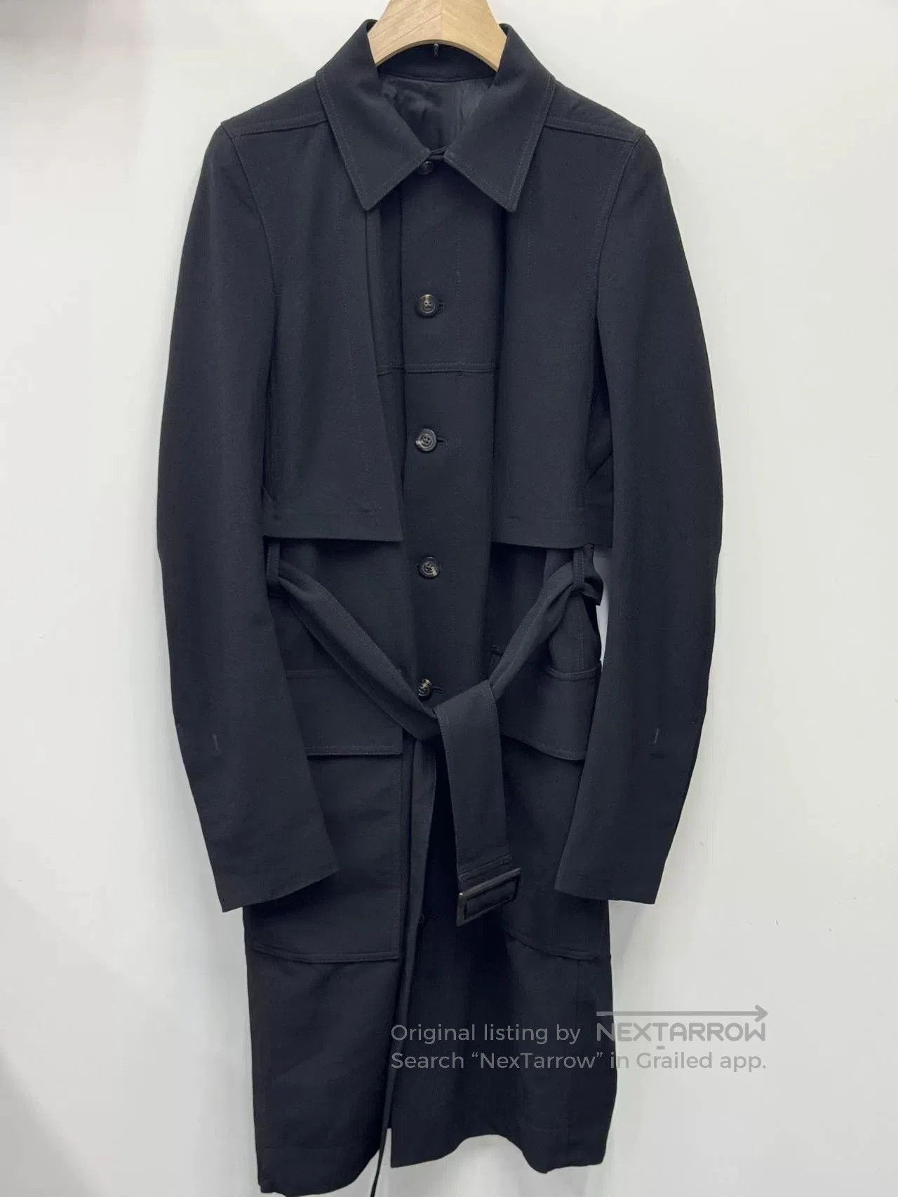 Rick Owens Long Black Coat.