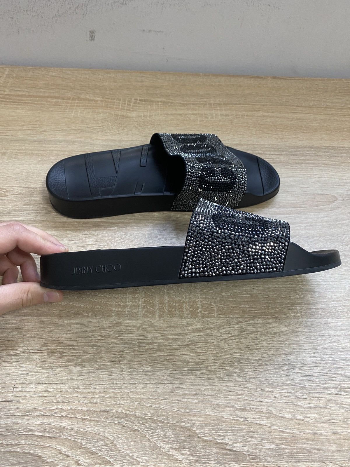 Jimmy Choo 🇮🇹 Jimmy Chop Slippers made in Italy Size US 10 / IT 40 - 4 Thumbnail