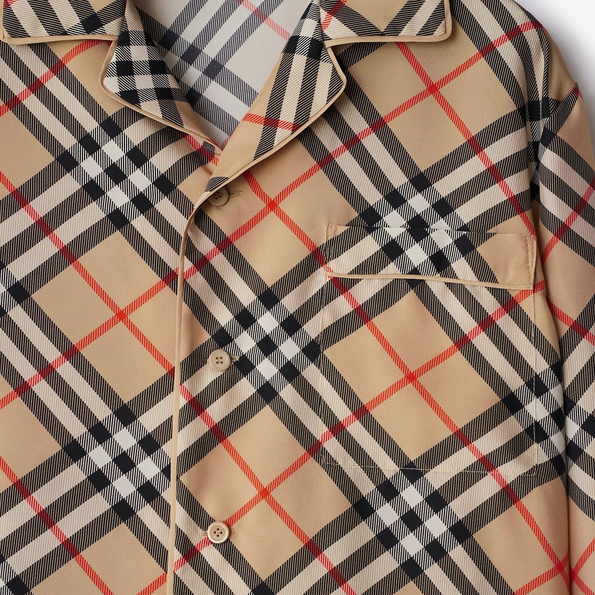Burberry o1w1db10426 Check Silk Pyjama Shirt in Multicolor Size S / US 4 / IT 40 - 6 Thumbnail