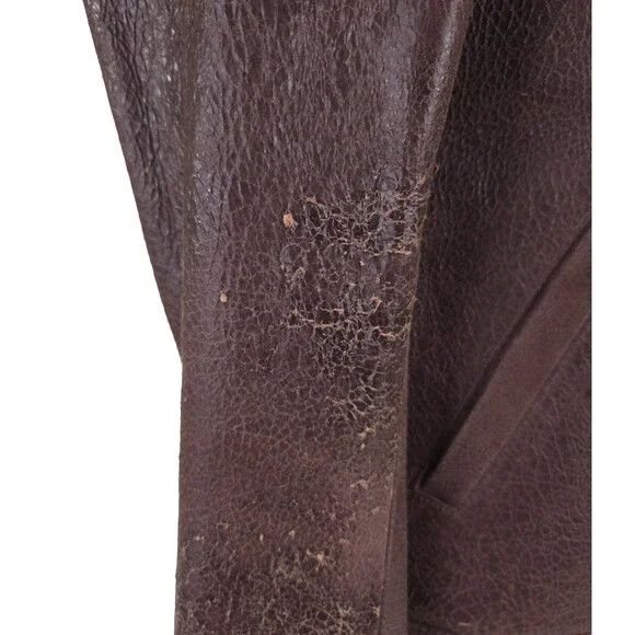 Blackmeans Blackmeans Distressed Leather Jacket Size 4 US Slim Fit M M Size US M / EU 48-50 / 2 - 10 Thumbnail
